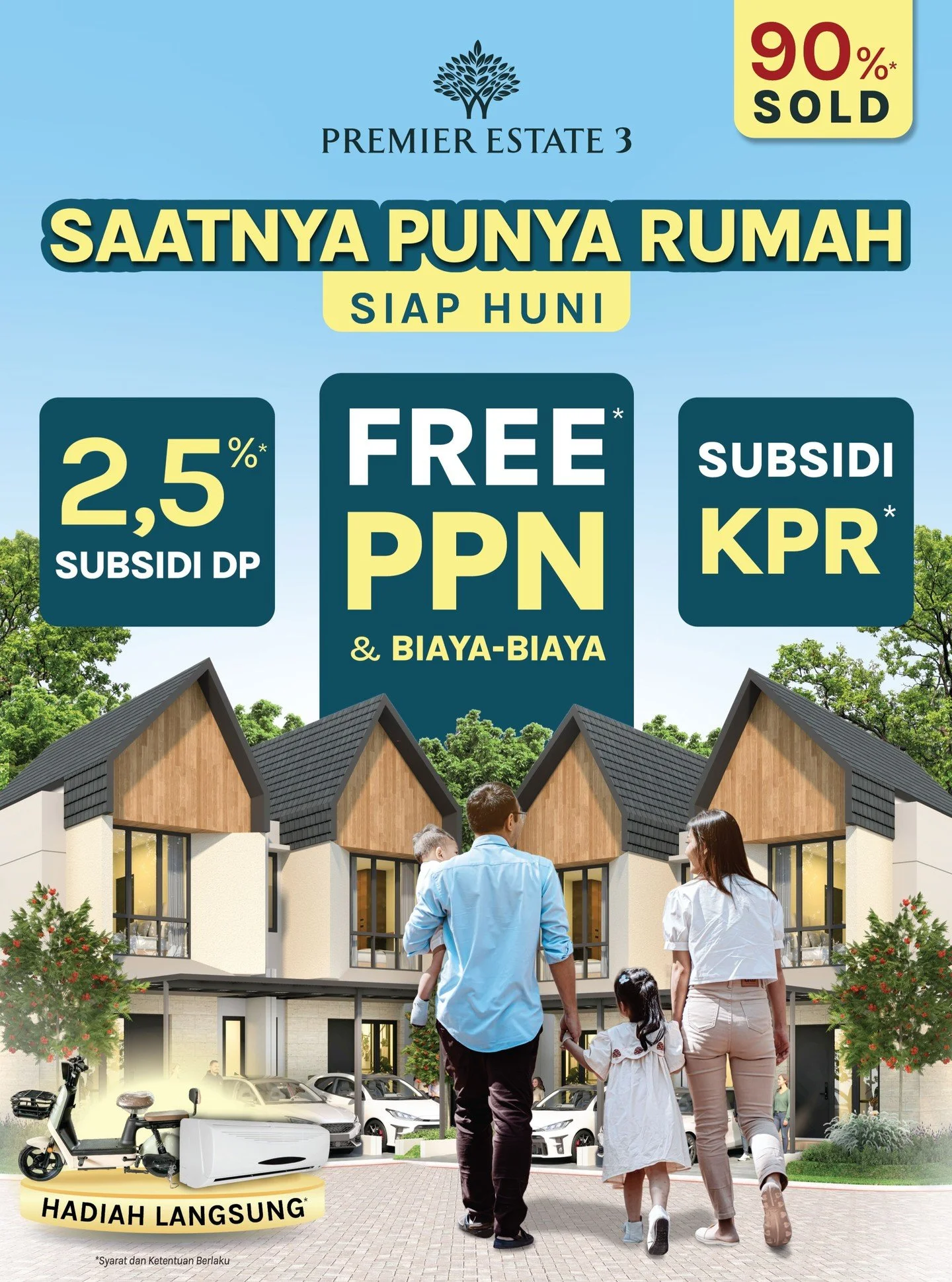 🎉 Nikmati banyak keuntungan spesial di @premier.estate3.official :
✅ Subsidi DP 2,5%
✅ FREE PPN &amp; biaya-biaya
✅ Subsidi KPR
✅ Hadiah Langsung (e-bike &amp; AC menanti Anda!)
*S&amp;K berlaku
 
📍 Lokasi strategis di Kranggan &ndash; Cibubur, dek