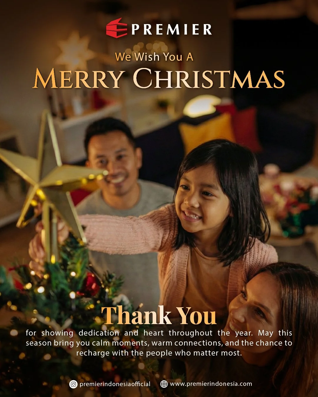 Natal mengingatkan kita pada makna pulang. Tentang kebersamaan, kehangatan, dan rasa syukur yang tumbuh di dalam rumah.
Premier Qualitas Indonesia mengucapkan Selamat Natal.

Semoga damai dan kasih menyertai setiap momen berharga bersama orang-orang 