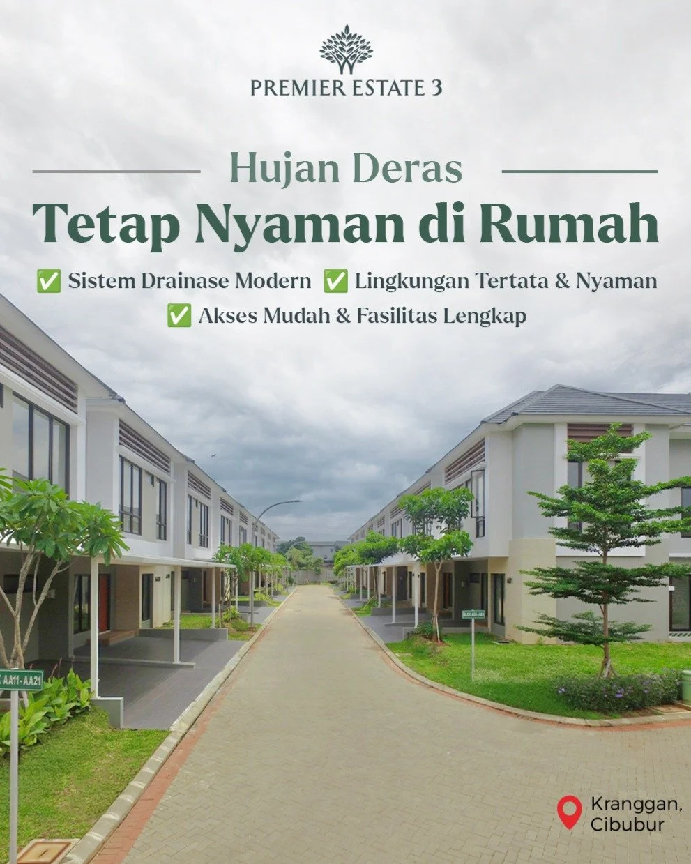 Hujan Deras, Tetap Nyaman di Rumah💧✨

Dirancang dengan sistem drainase yang baik dan lokasi yang aman, hunian di @premier.estate3.official memberikan ketenangan sepanjang musim.

✅ Sistem Drainase Modern dengan Polder
✅ Lingkungan Tertata &amp; Nyam