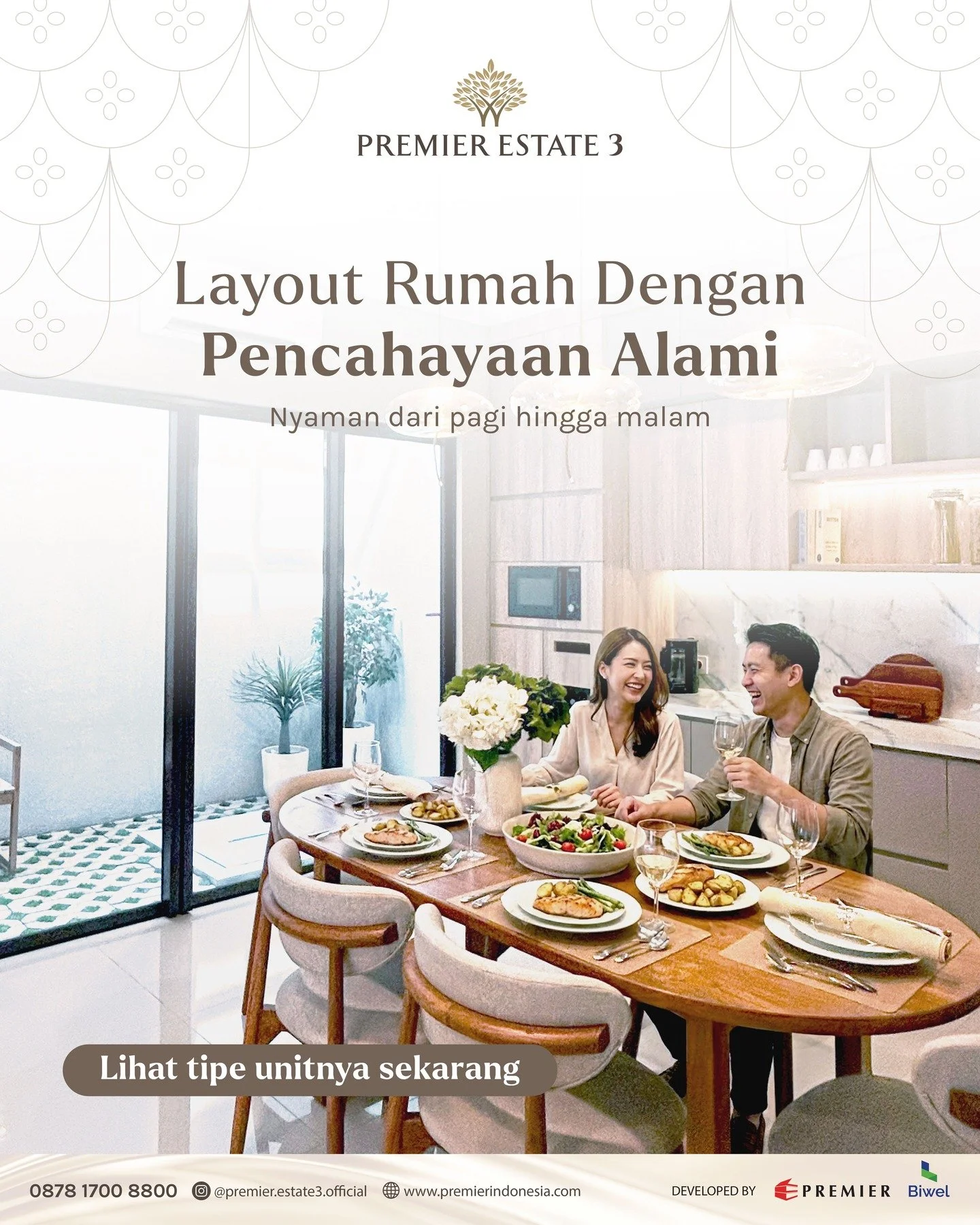 Hunian dengan pencahayaan alami bikin rumah terasa lebih hidup. ☀️🏡
Layout yang dirancang dengan baik memungkinkan cahaya matahari masuk optimal, menciptakan suasana hangat dan nyaman dari pagi hingga malam.

Temukan tipe unit yang dirancang untuk k