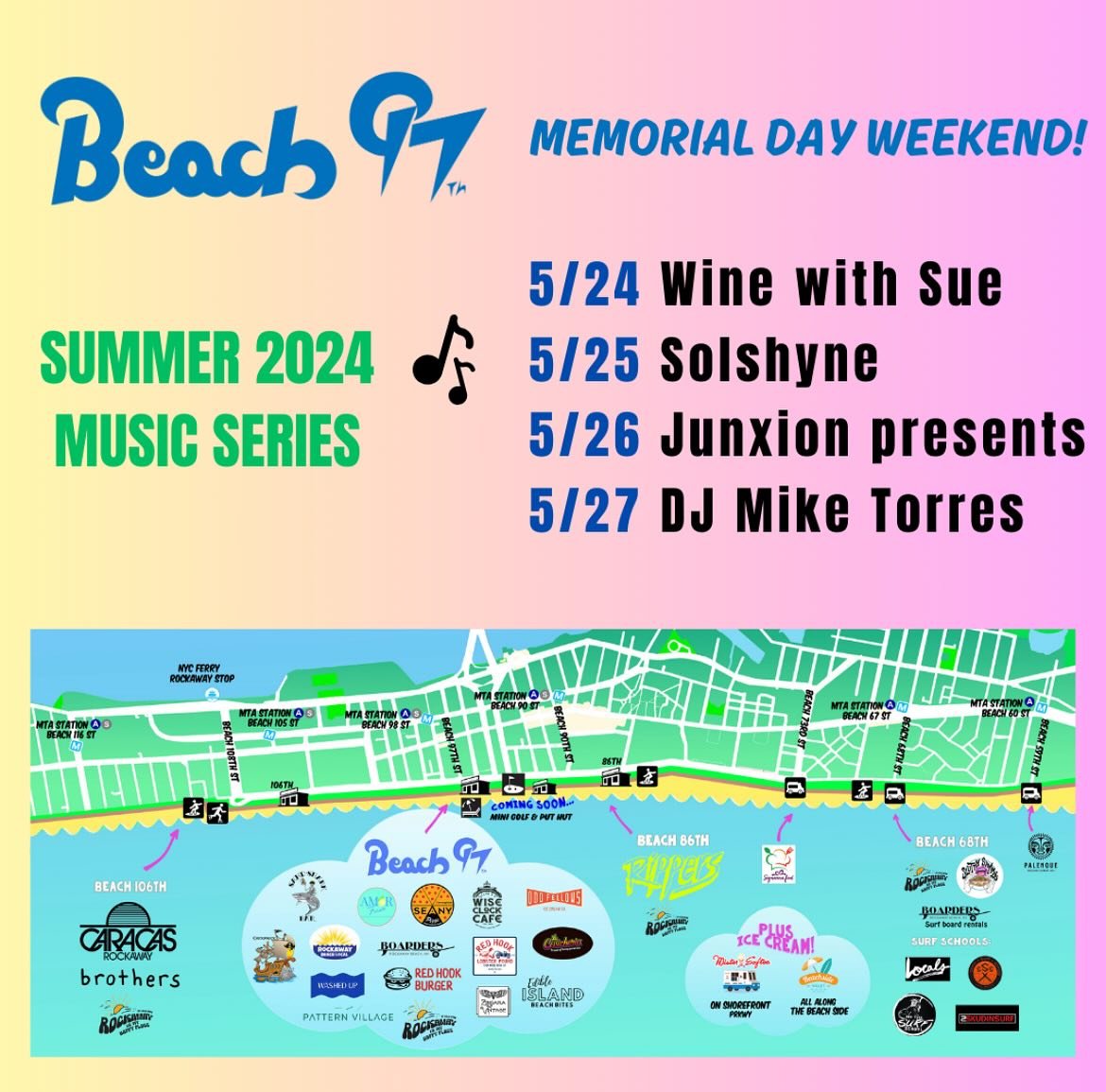 Weather is looking glorious for the weekend. All vendors are open and audio will be on point. MDW at Beach 97th!