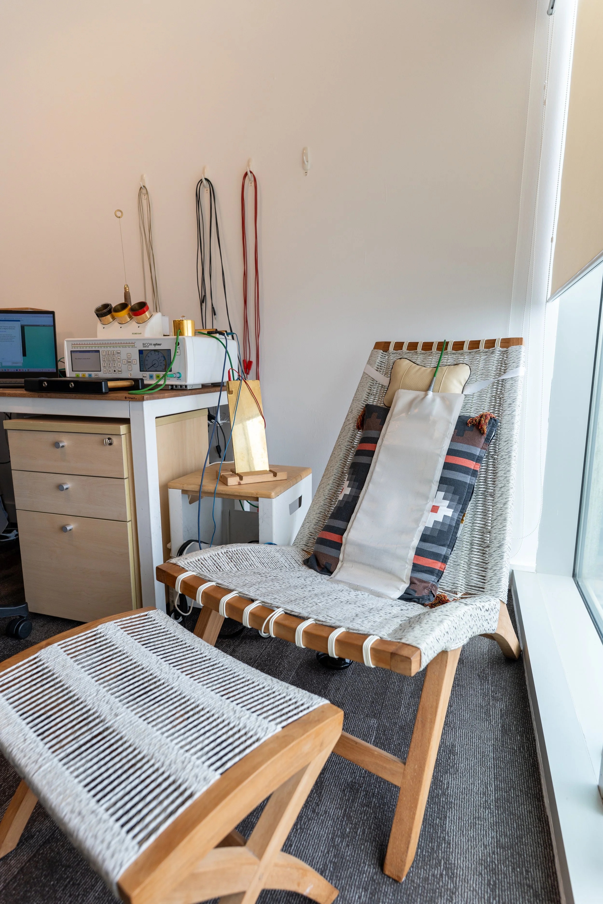 Calming Bioresonance Therapy Room with Panaramic View