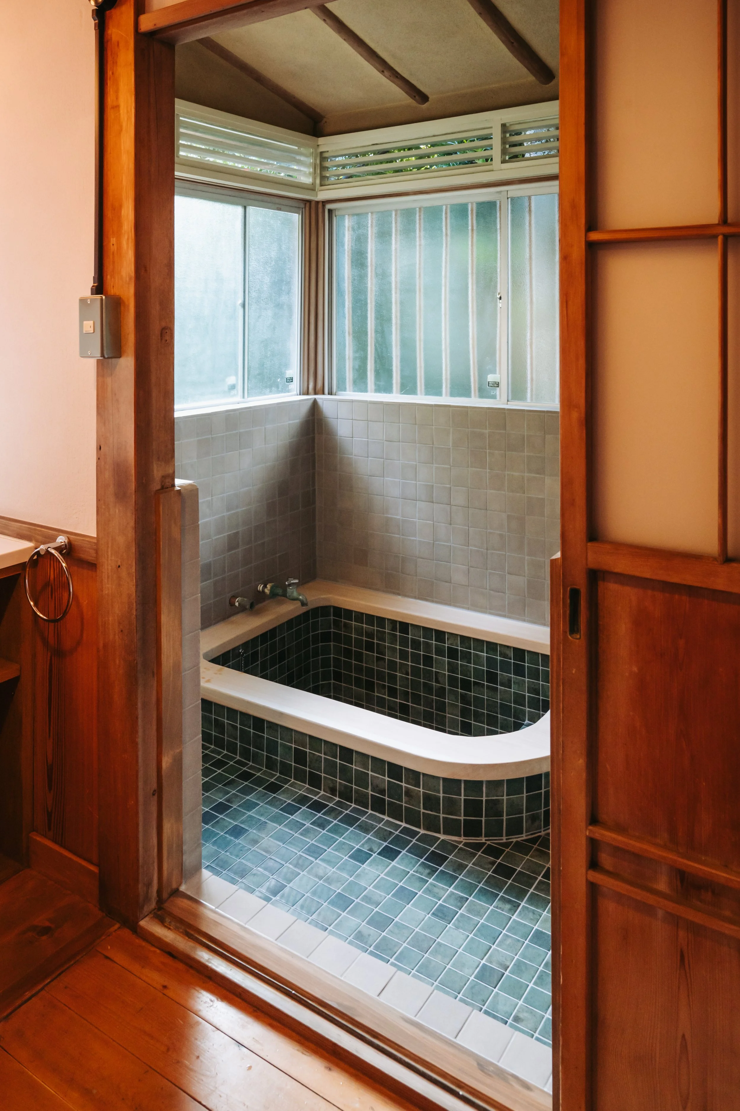 Large onsen bath in newly renovated villa in Atami, Japan
