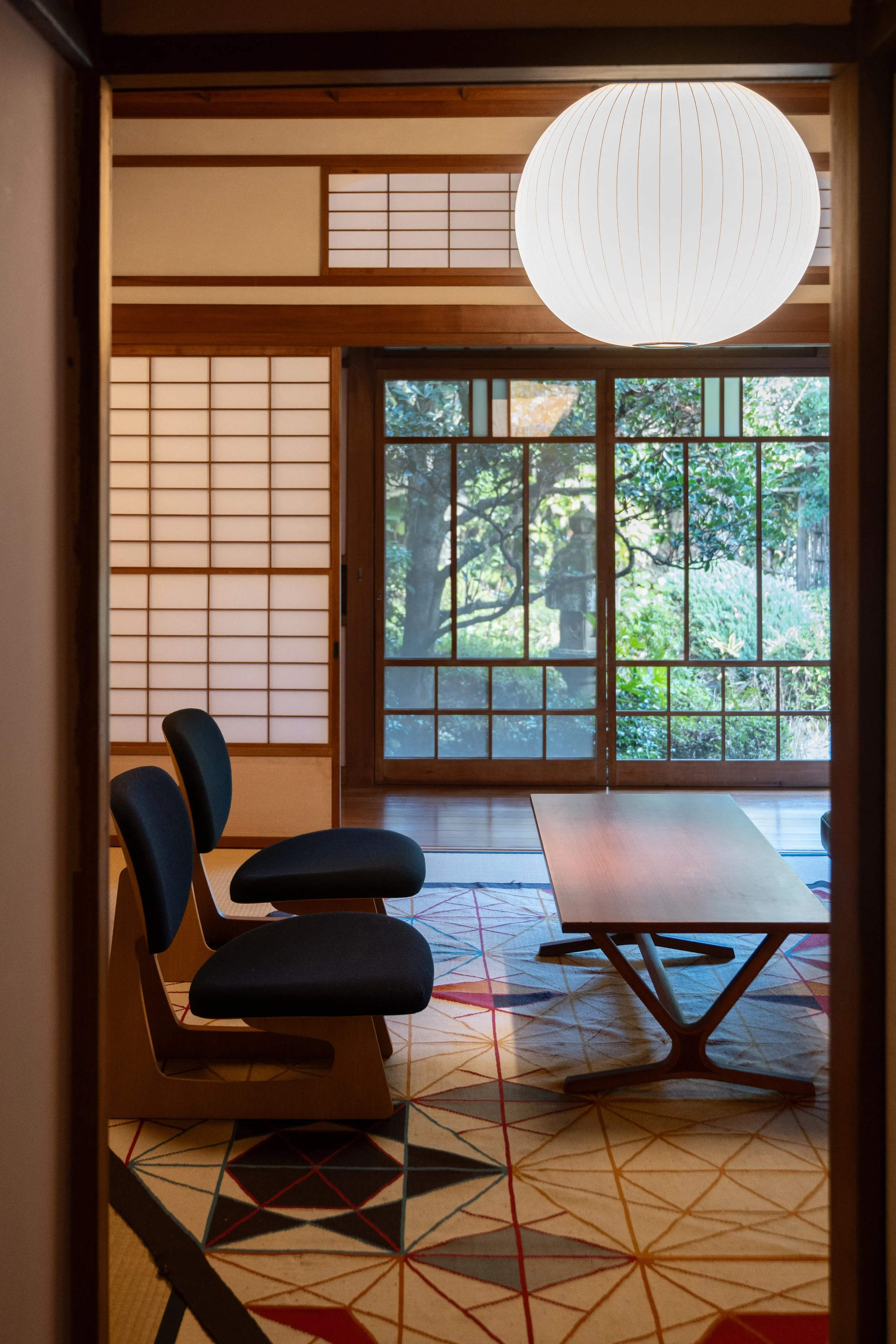Furnished tatami room in newly renovated kominka in Atami, Japan