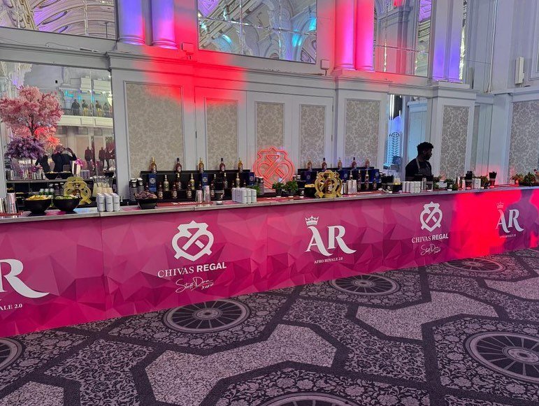 A stunningly pink event for the super-talented Stefflon Don

For this event, we provided a fully bespoke bar fascia for a collaboration event between @chivasregaluk and @stefflondon at the incredible @grandconaughtrooms 

#AfroRoyal2 #chivasregal #ch