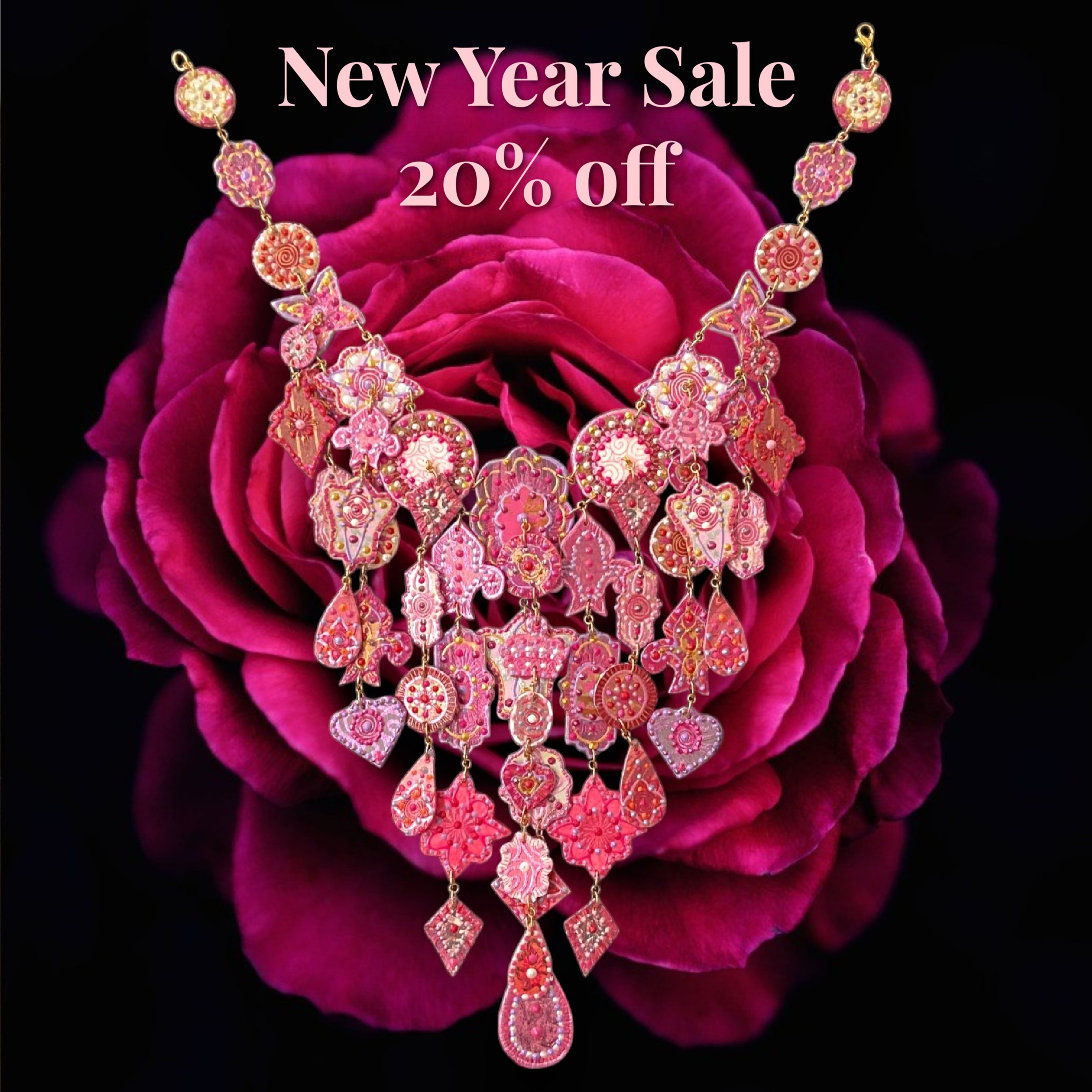 Pink Cascade Necklace