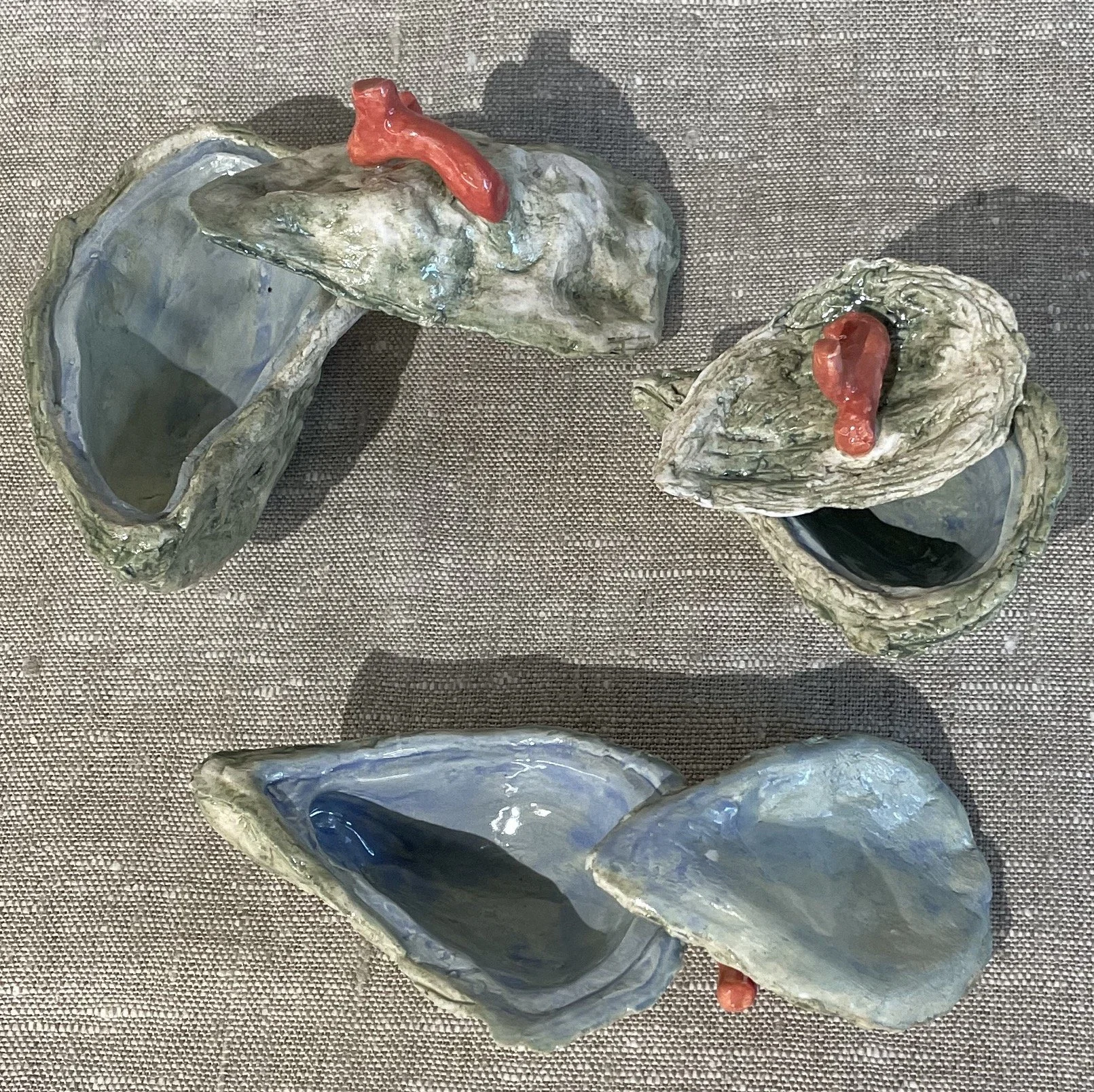 Small Oyster Boxes - Approx. 8 x 5 x 6 cm.
