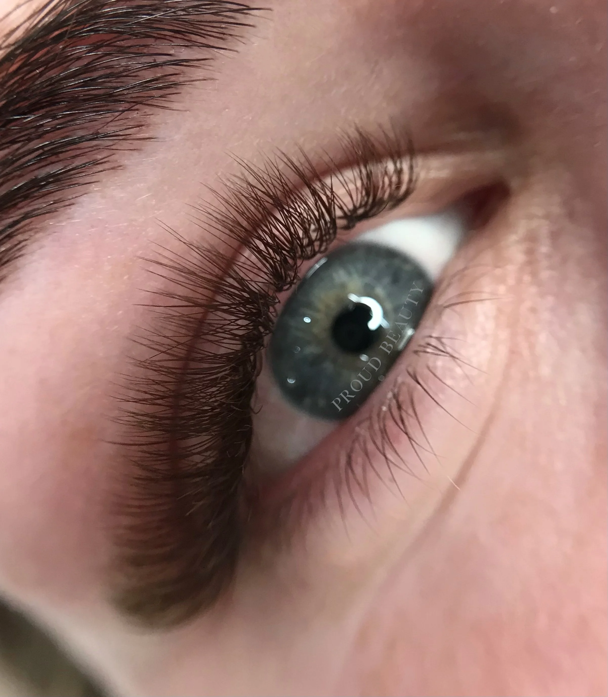 Chocolate brown lash extensions
