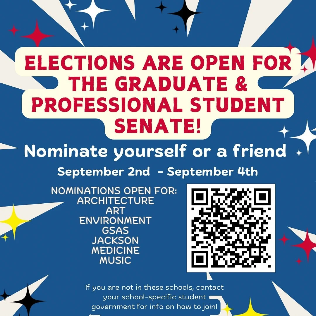 Nominations are OPENNNNN to join GPSS! Any active student is eligible to be nominated! Don&rsquo;t be afraid to nominate yourself or a friend 🤍😛 

Join us! We have free food and drink at every meeting, and lots of fun times, all while working to ma