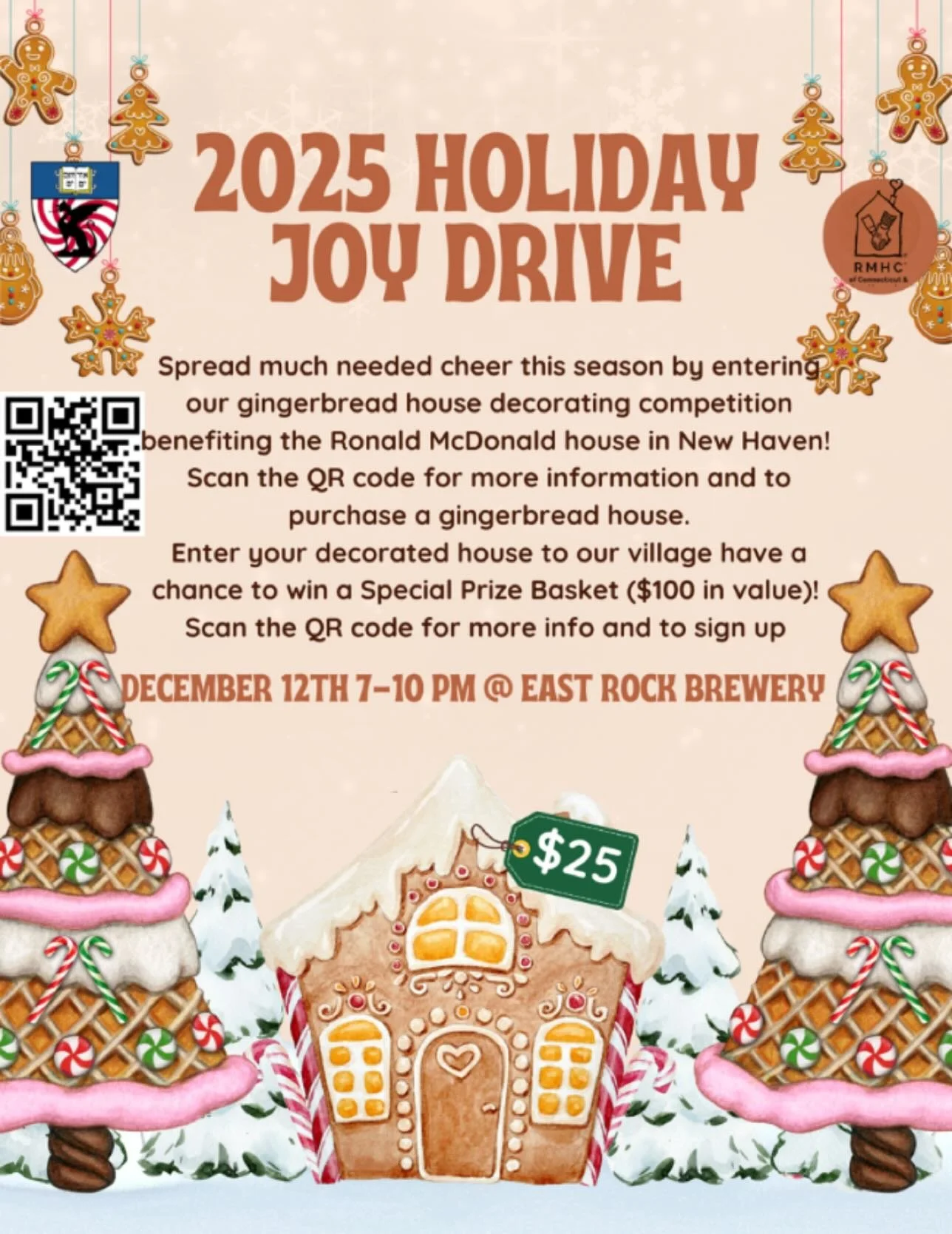 Last weekend to purchase a gingerbread house to buy toys for the children at the Ronald McDonald House in New Haven! Let&rsquo;s help them have a happy holiday season!