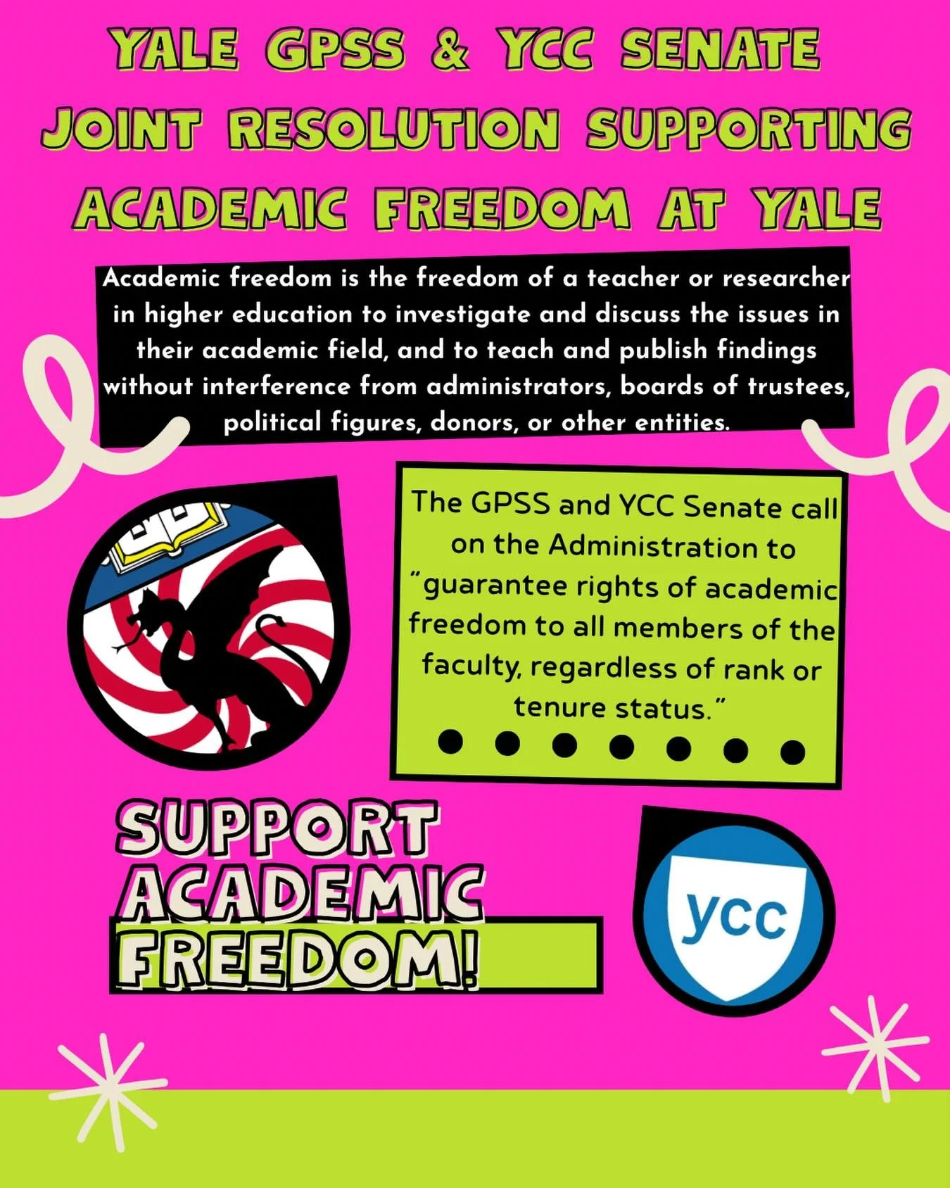 We support academic freedom!