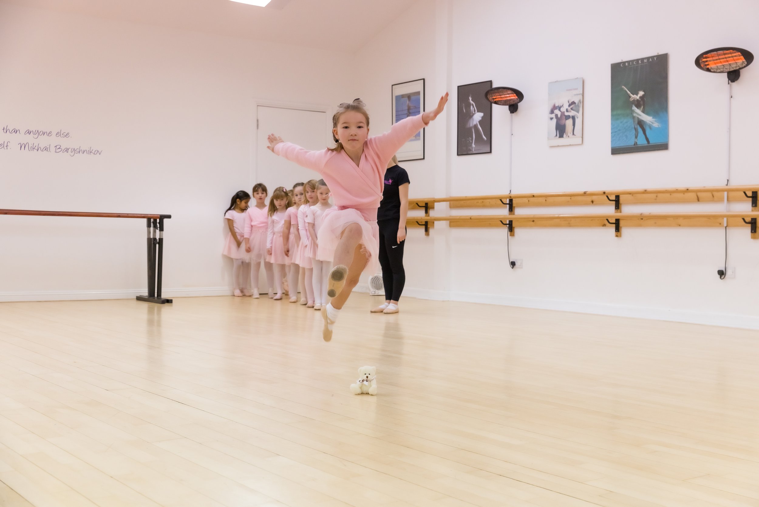 Ballet student performing  at Alloa Ballet Company, showcasing technique and confidence.