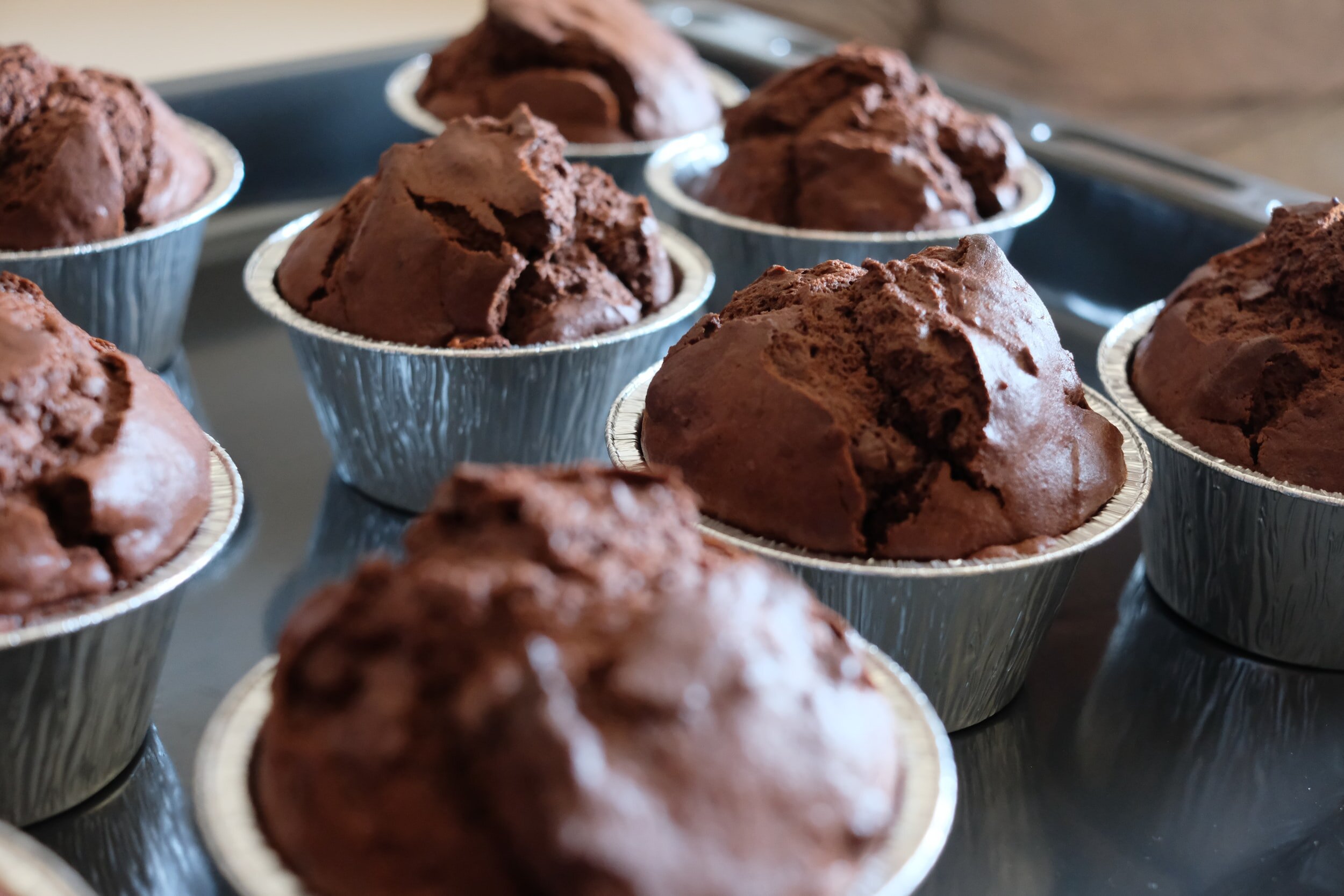 Muffins au chocolat, sans gluten