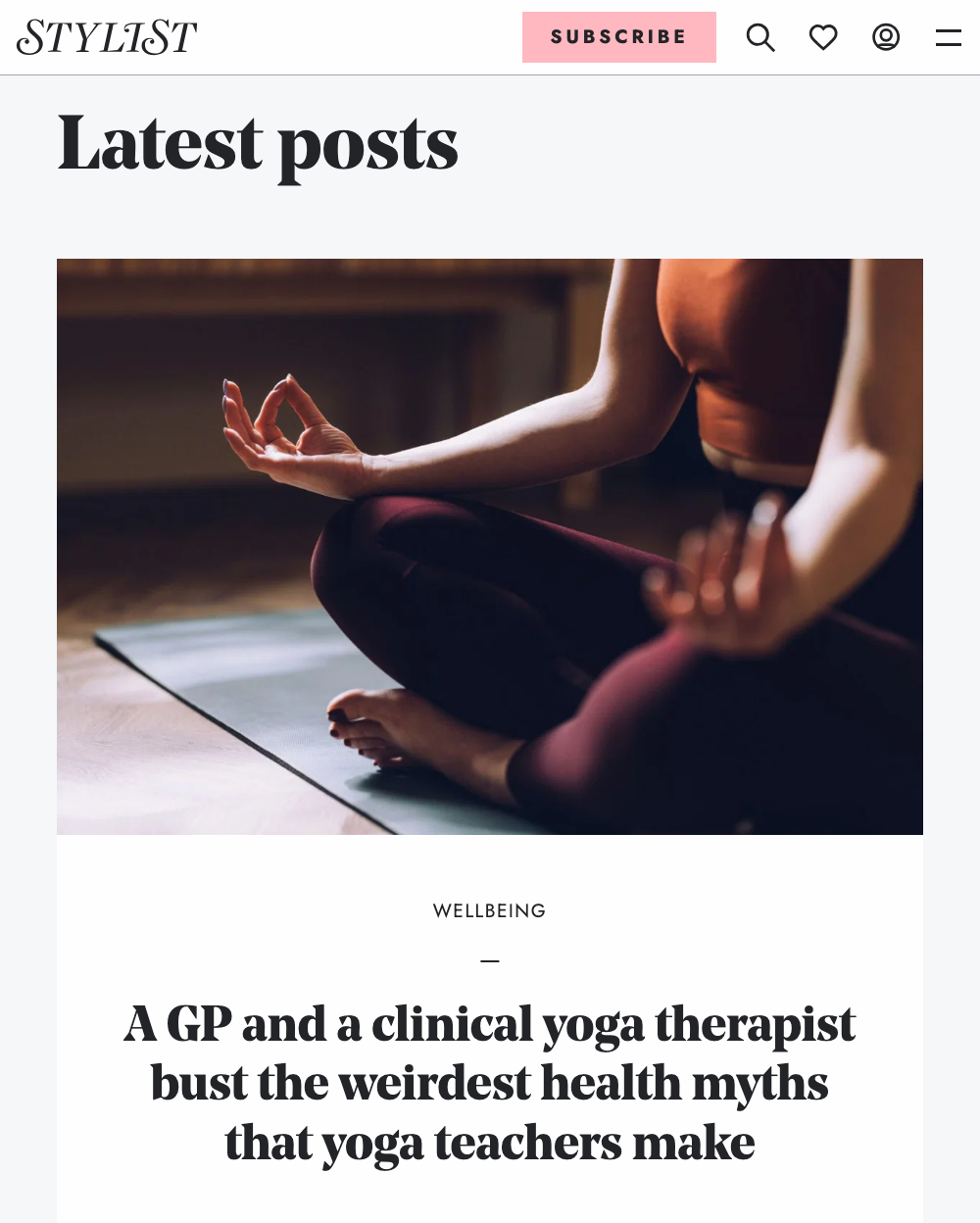 A person sitting on a mat for the feature, 'From rebalancing hormones to stimulating our thyroids: a GP (and yoga teacher) and NHS clinical yoga therapist pop a pin in some of the weirdest and most frequently cited health claims made by yoga teachers