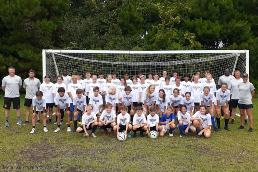 Giorgios Tambakis, former Greek professional player, scout and technical training director for Pro Connect South Carolina pictured here with players that attended one of our 2020 ID camps.