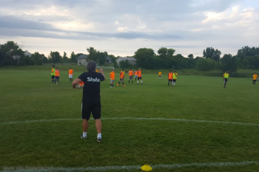 Michael 'Mex' Pedersen, UEFA Pro License and head of coaching for Kolding FC, Denmark and former Danish u19 national team head coach. Pictured here with players that attended one of our 2017 camps. 2 boys were selected to travel to Denmark for a 10
