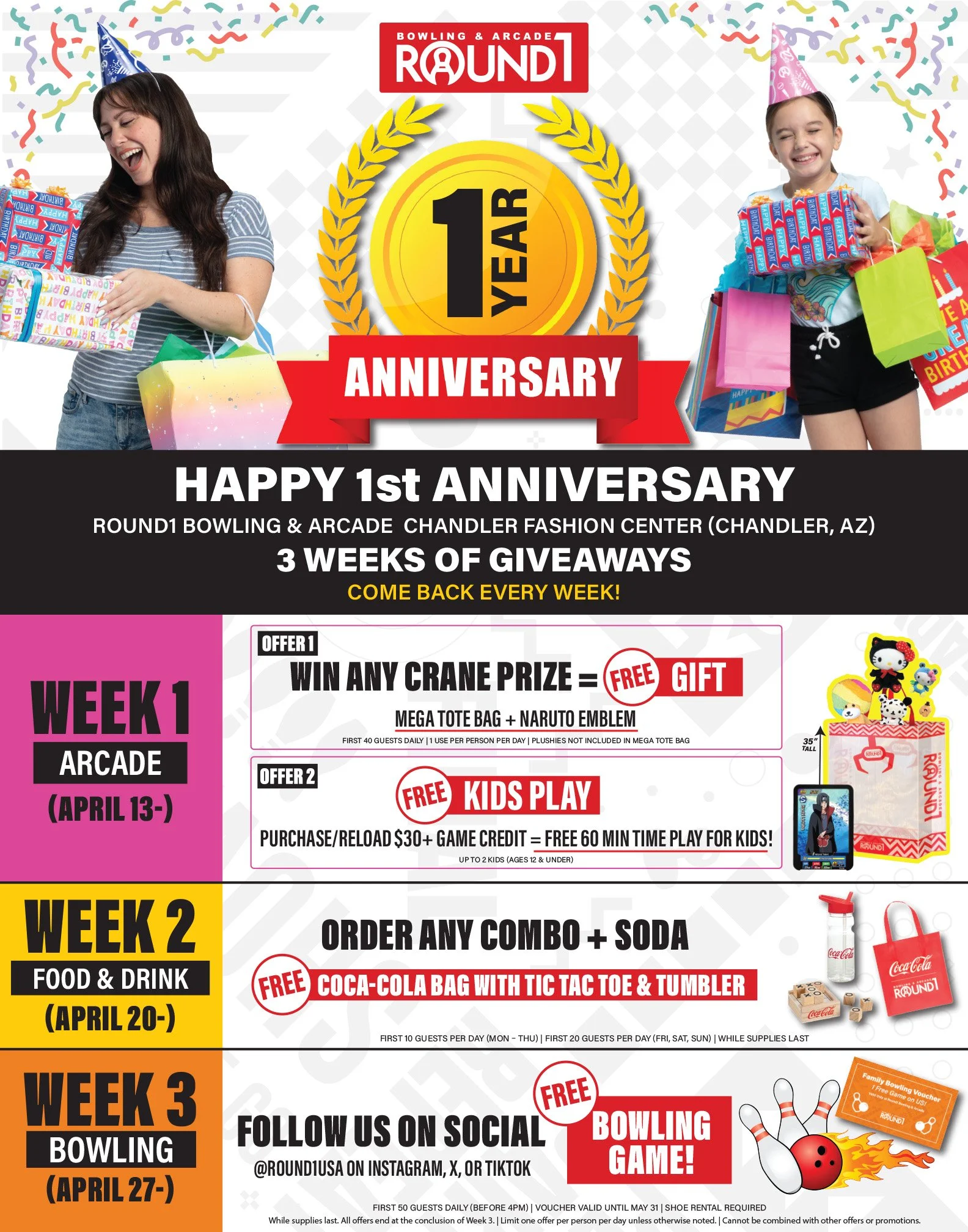 Round1 Chandler ! year anniversary