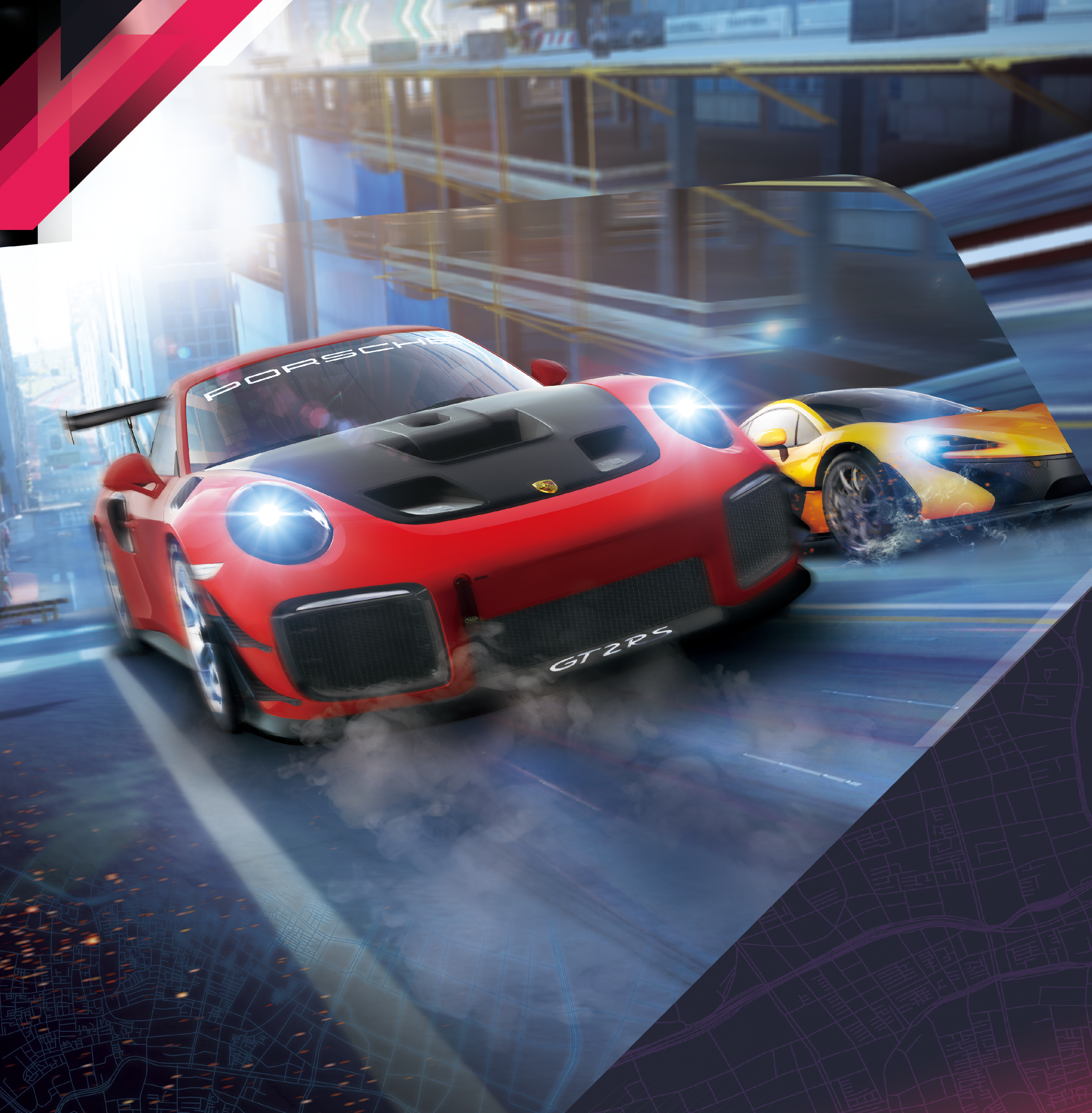  Round1 Arcade Game Asphalt 9 legends 4D Racing cars competing city map 