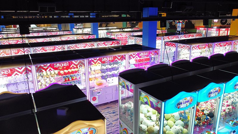  Round1 Arcade New Mega Crane over 150 machines plush toy figures more toys 