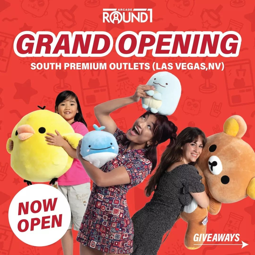 D-DAY!&nbsp;🎉&nbsp;Starting at 10:00 AM, join us for the Grand Opening of Round1 Arcade at Las Vegas South Premium Outlets! 🕹️🎉&nbsp;Play&nbsp;exclusive Japanese arcade games, enjoy some delectable treats, and have endless excitement! Don't miss o