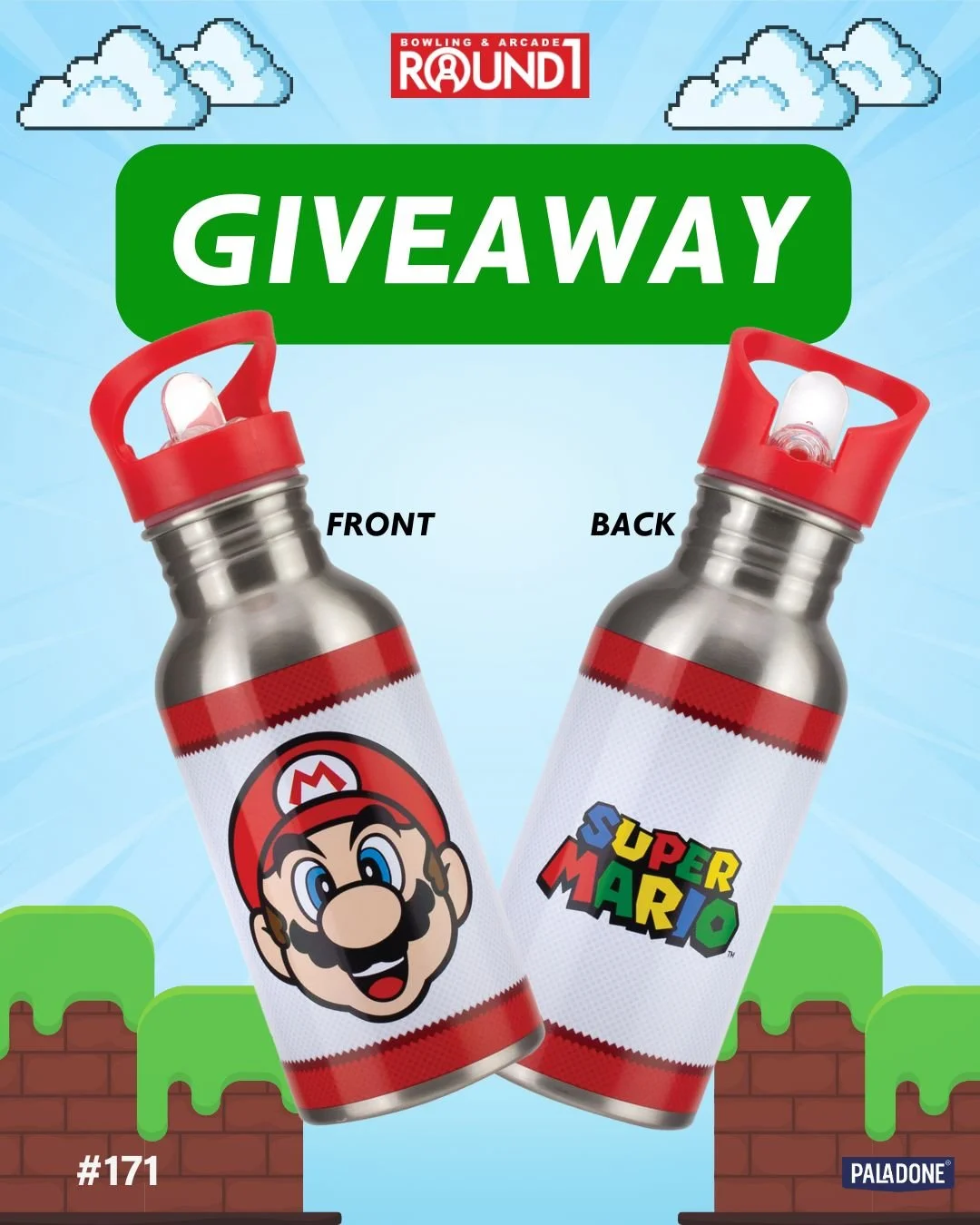 🍄 Straight from Mushroom Kingdom into your hands! Enter now to collect your next power-up!
 
Thanks to our good friends @paladone, three (3) lucky fans will each win one Super Mario Metal Water Bottle with Straw (500mL / 16fl oz).
&mdash;
For offici