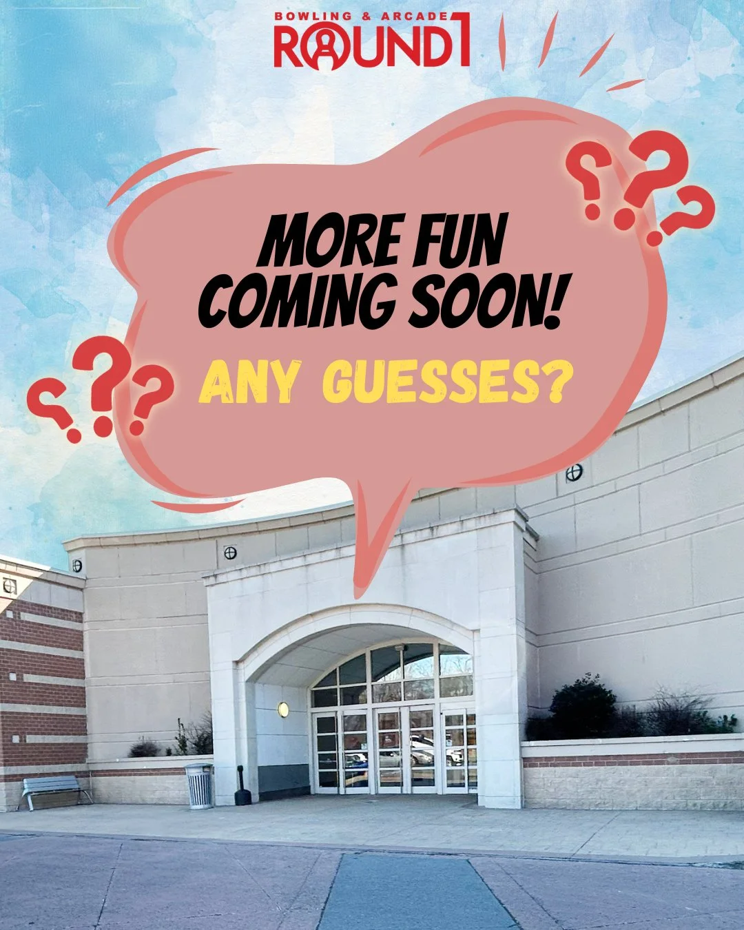 Something exciting is on the way...🕹️🎳 Comment where you think we're headed to next!
 
#Round1USA #round1 #arcade #bowling #cranegames #newlocation #comingsoon #guesswhere
