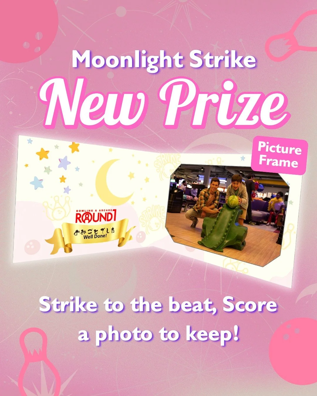 Make your strike picture-perfect! 📸🌙 Every hour, when the music drops, score a strike and capture your Moonlight Strike moment with a new photo frame!

 🩷 Don't miss your chance to snag a photo frame! Click the link in our bio for more details!

#