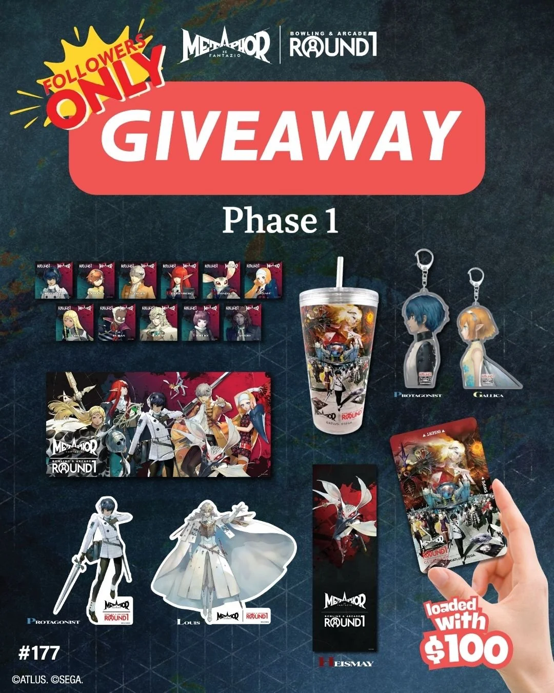 Your destiny is calling 💫 Enter our giveaway today for a chance to win prizes worthy of a hero!⚔️

🌠 Thanks to our good friends @atlus_west, one (1) lucky fan will win the ultimate prize collection:

- (1) One $100 Metaphor: ReFantazio Game Card
- 