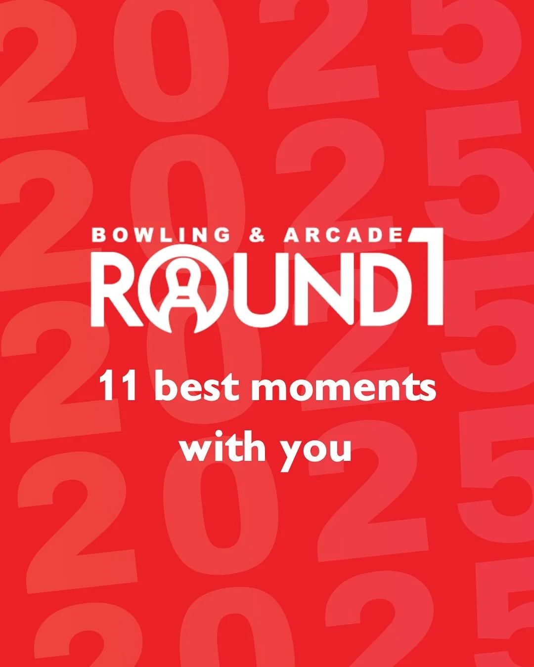 Your Year, Round1 edition 🕹️
Hours at the arcade: unmatched
Crane game attempts: we don&rsquo;t count
Main character energy: always&nbsp;
&nbsp;
Thanks for making 2025 a high-score year! 🎳

#Round1USA #round1 #bowling #arcade #cranegame #karaoke #R