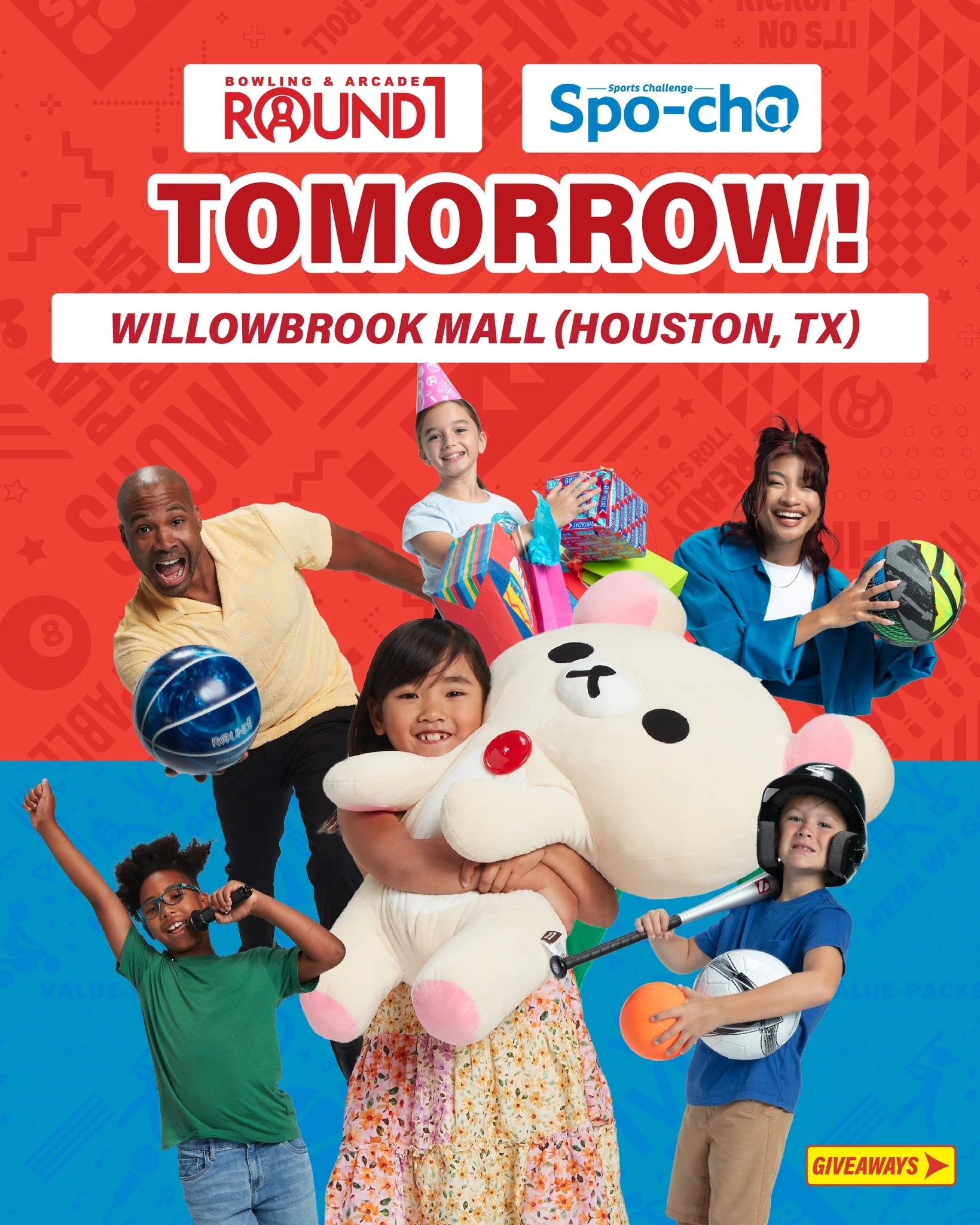 🎊🥳Round1 is opening at the Willowbrook Mall TOMORROW! Grab your friends to come play, win, and be part of the Grand Opening celebration! 🎉 Join us for the ribbon cutting ceremony at 9:45AM and doors open at 10AM! 

📍 3000 Willowbrook Mall (A), Ho