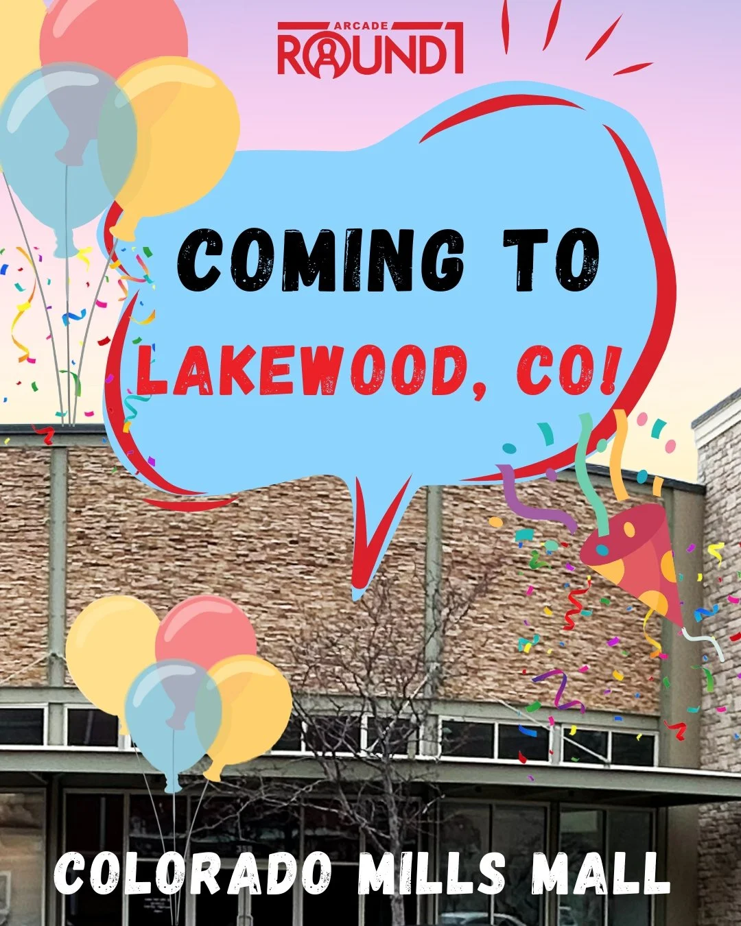 LAKEWOOD, ARE YOU READY?!🔊🔥
You guessed it...Round1 Arcade is officially on the way to Colorado Mills Mall! 🎉🕹️More games, more prizes, and more fun is coming soon!
Comment which game you're most excited to try! 
 
Be sure to sign up for our news