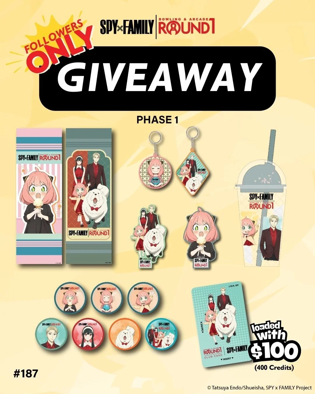 This mission might be tricky, but the reward is worth it! ✨ Enter now for a chance to win items from our exclusive SPY x FAMILY collab and claim your spy-level treasures! 

🥜 One (1) lucky winner will get the full SPY x FAMILY line up featuring:

- 