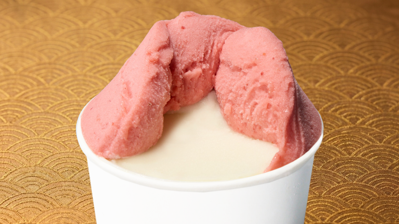 Yuzu Sorbet &amp; Strawberry Sorbet