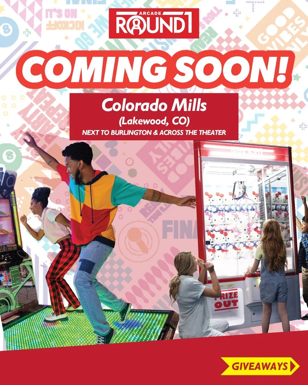 COLORADO, IT'S ALMOST GAME TIME! 🎮🔥
Round1 at Colorado Mills Mall is right around the corner and we're getting ready to bring the excitement and FUN to Lakewood!

Oh, and did we mention the GIVEAWAYS?! 👀

🛍️ The first ✨300 guests✨ in line will re