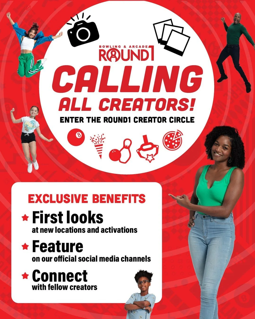 ESCONDIDO, YOU'RE UP NEXT! 🔥

The Round1 Creator Circle is calling all creators to join us at our newest location coming soon to North County Mall!

Bring the hype, capture the fun, and make every moment content worthy! 📸 Get first looks at our new