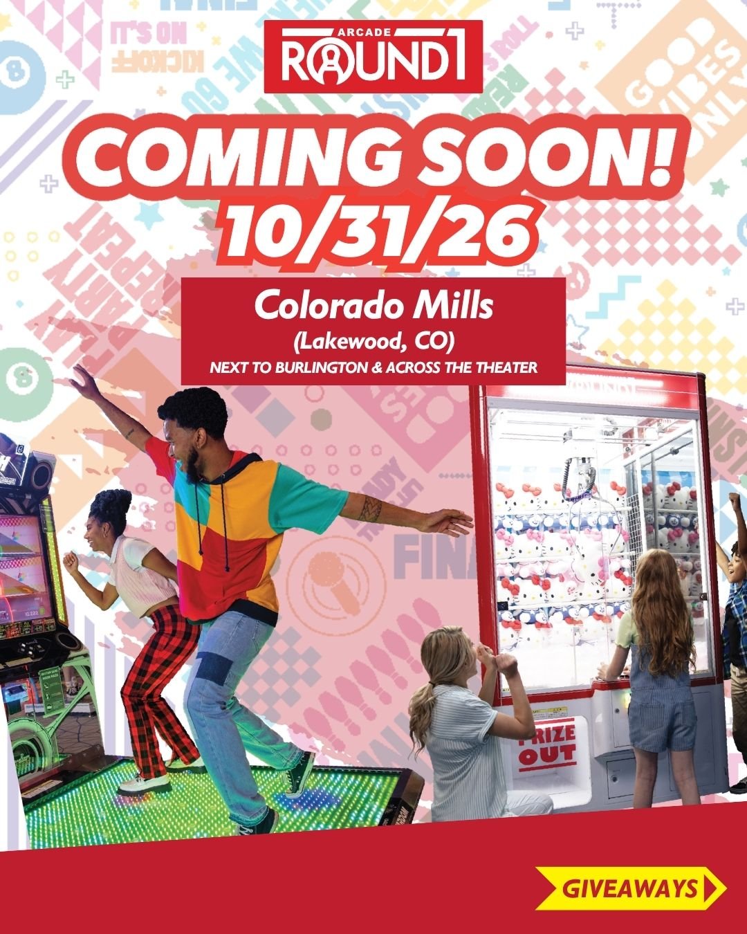 Round1 is leveling up in Lakewood! 🕹️

The countdown is ON! Round1 Arcade is officially opening on 10/31! 🎉

Join us for our ribbon cutting ceremony at 9:45 AM before our doors officially open at 10AM!
📍14500 W Colfax Avenue, Space 361, Lakewood, 