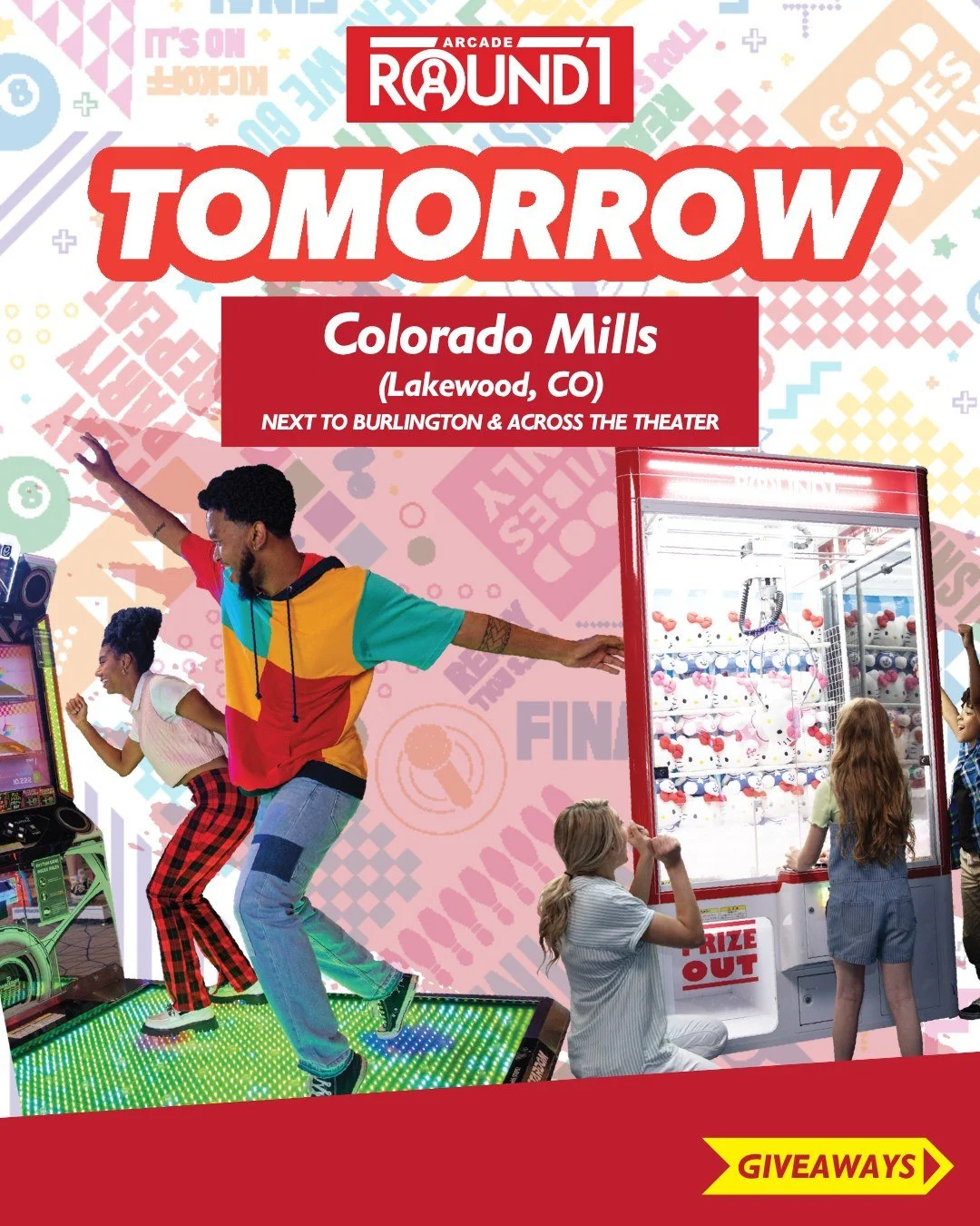 READY, SET, ROUND1! 🕹️

Tomorrow's the big day as we officially open our doors on 10/31! 🥳
Join us for our ribbon cutting ceremony at 9:45 AM before our doors officially open at 10AM!
📍14500 W Colfax Avenue, Space 361, Lakewood, CO 80401

Inside t