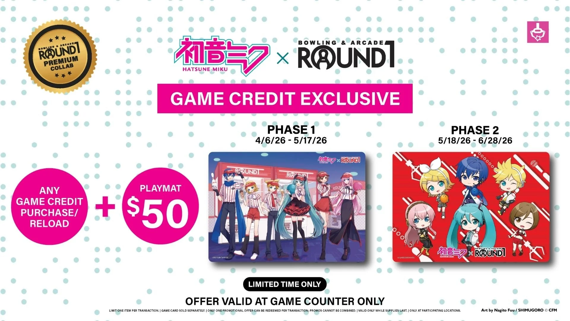 Hatsune Miku x Round1 USA official collab exclusive playmat for gaming