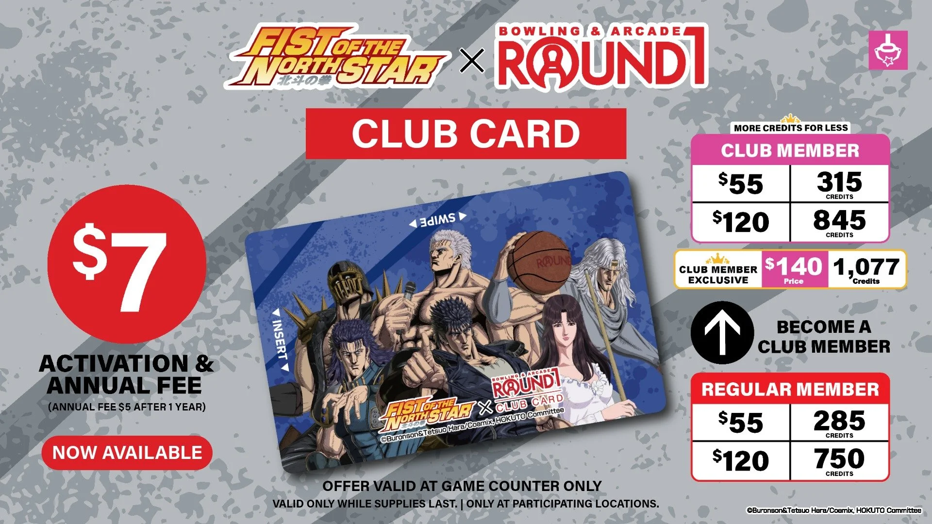 Fist of the north start x Round1 club card
