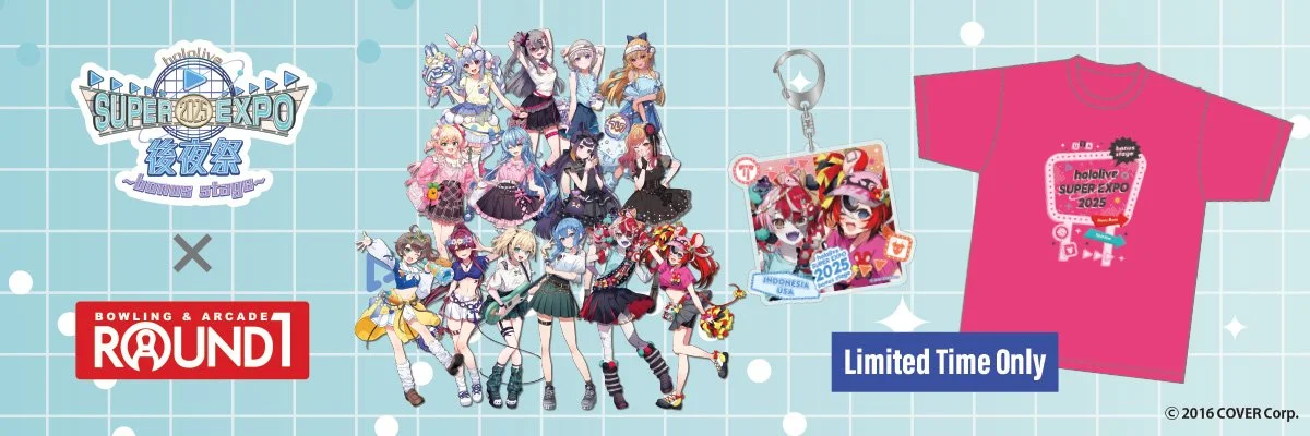 hololive Super Expo 2025 Kouyasai  x Round1 Limited Time Only Special Itemas Available Now Nationwide