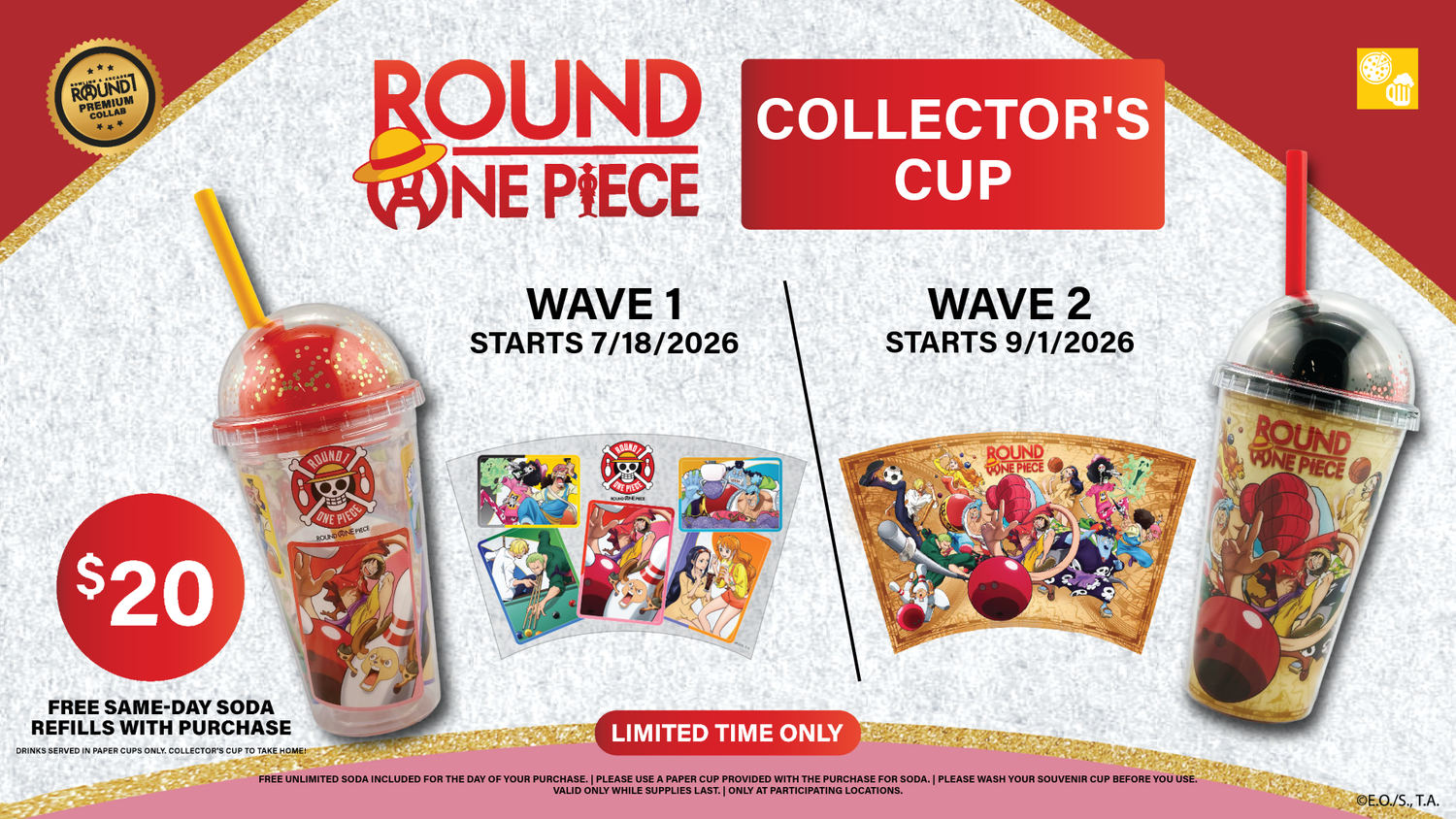 Oneup Round ONE PIECE x ROUND1 | Round1 USA