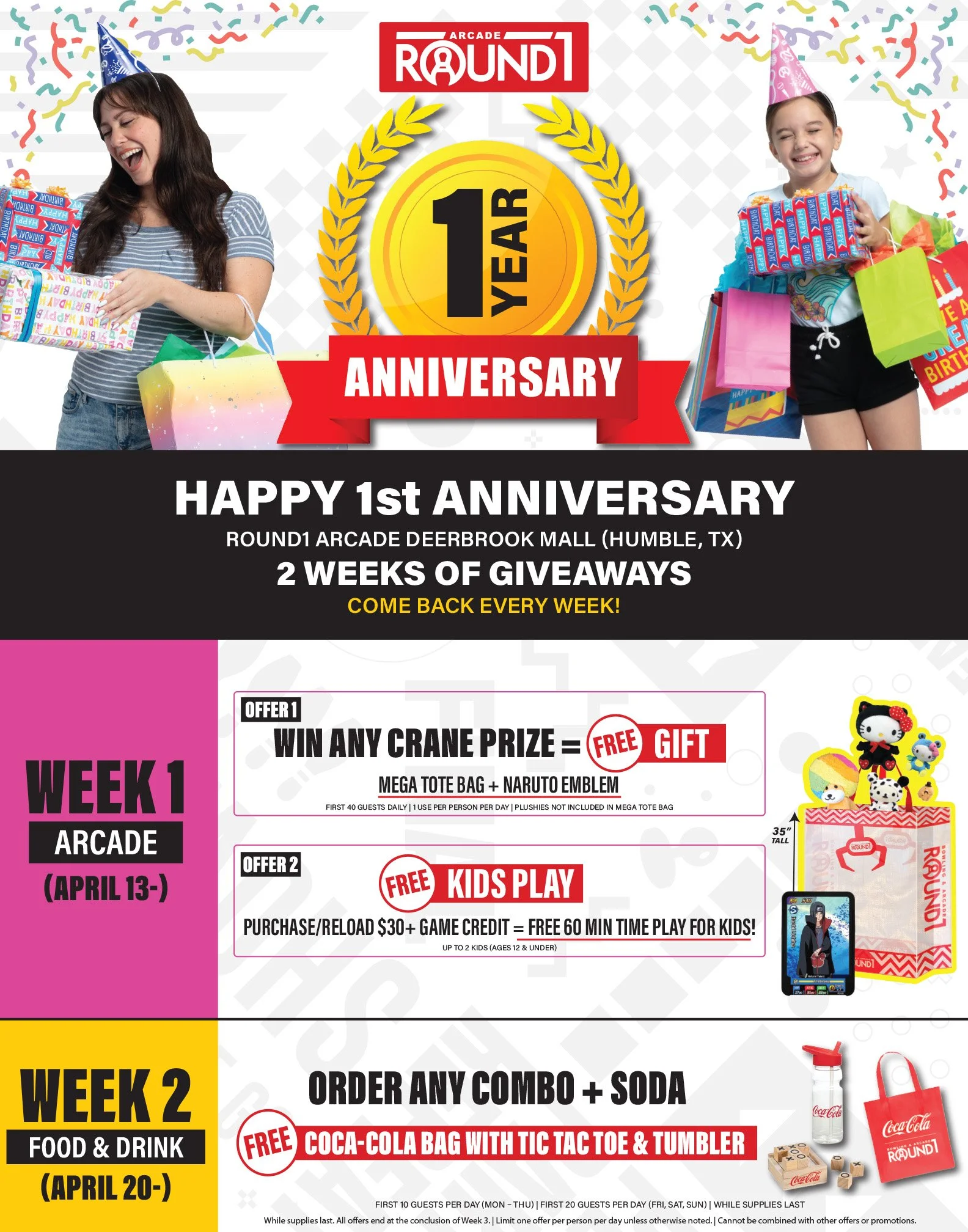 Round1 Arcade Humble - 1 year anniversary