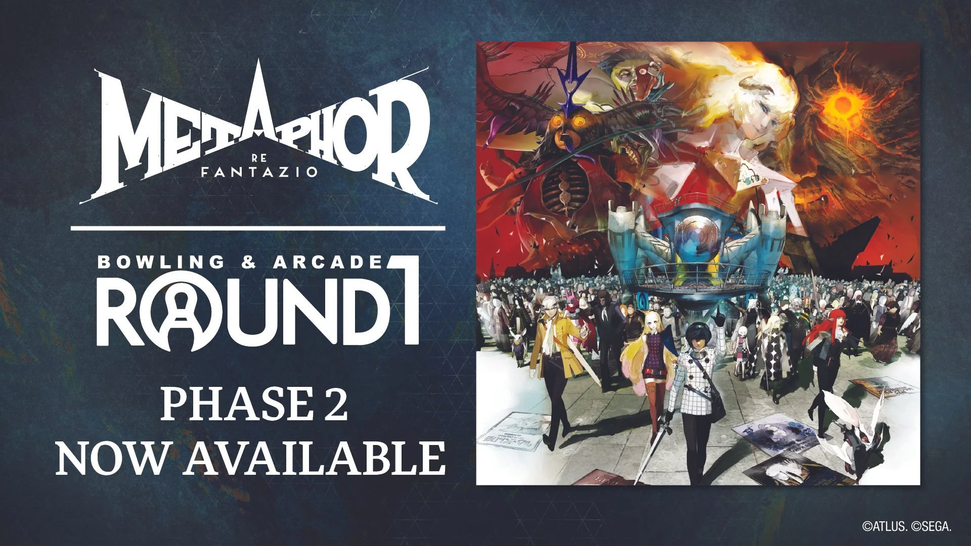 SEGA Atlus Metaphor Re:Fantazio x Round1 Premium Collab Phase 2 Now Available at all Round1 locations in the US