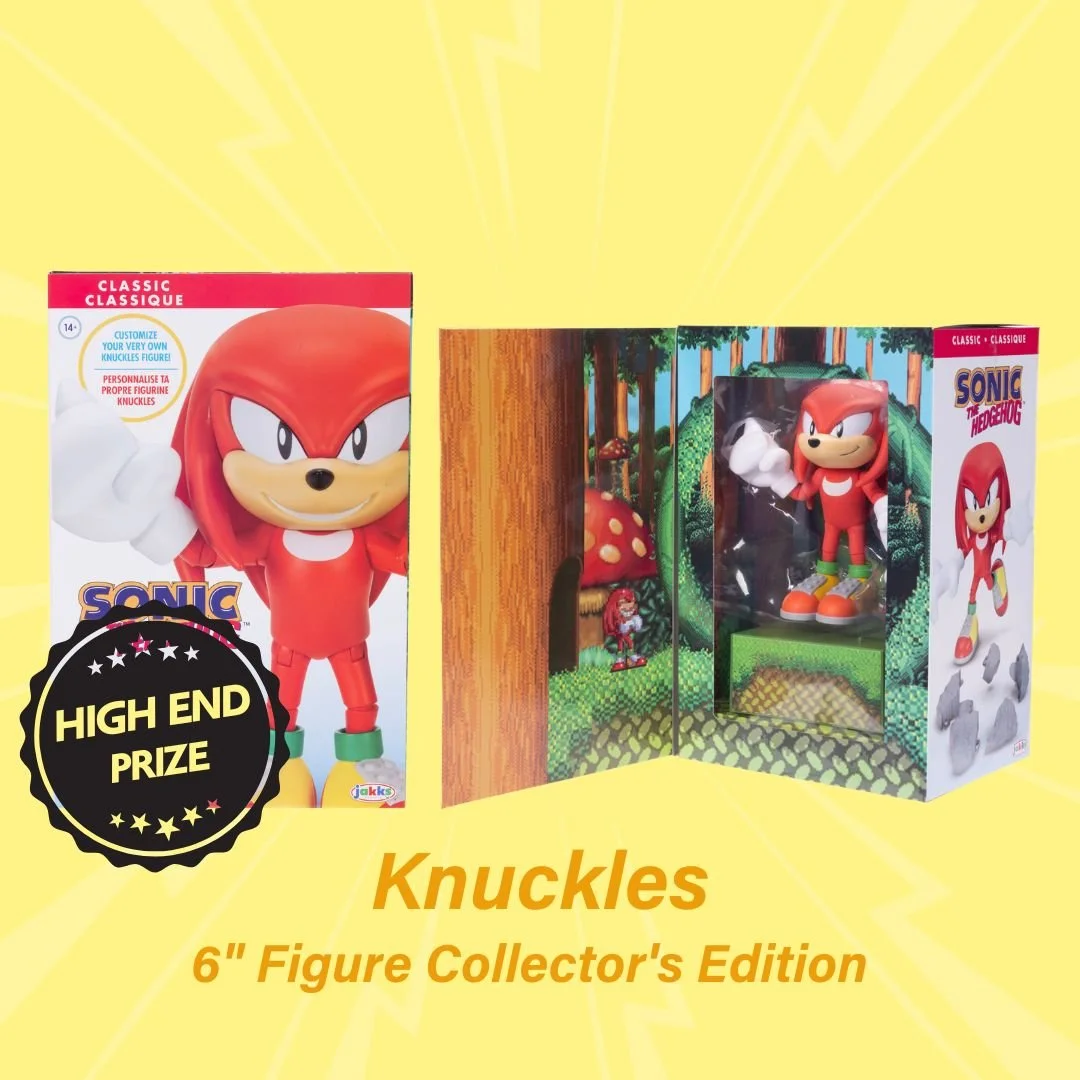 Ticket Game, Redemption Prize, Customizable figure, Jakks Pacific, Knuckles 6” Figure Collector’s Edition