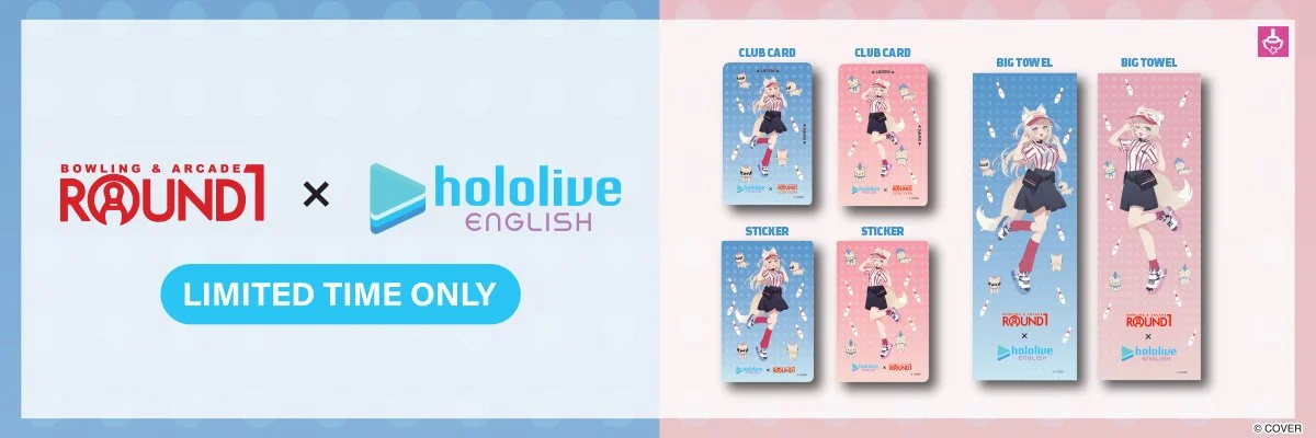 hololive English Round1 Ambassador Fuwawa Mococo Sticker Giveaway Special Club Game Card Big Towel Limited Time Only Nationwide US limited