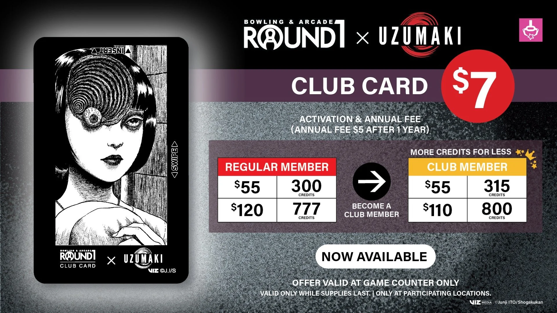 Ito Junji's Uzumaki x Round1 USA collab keychain giveaway