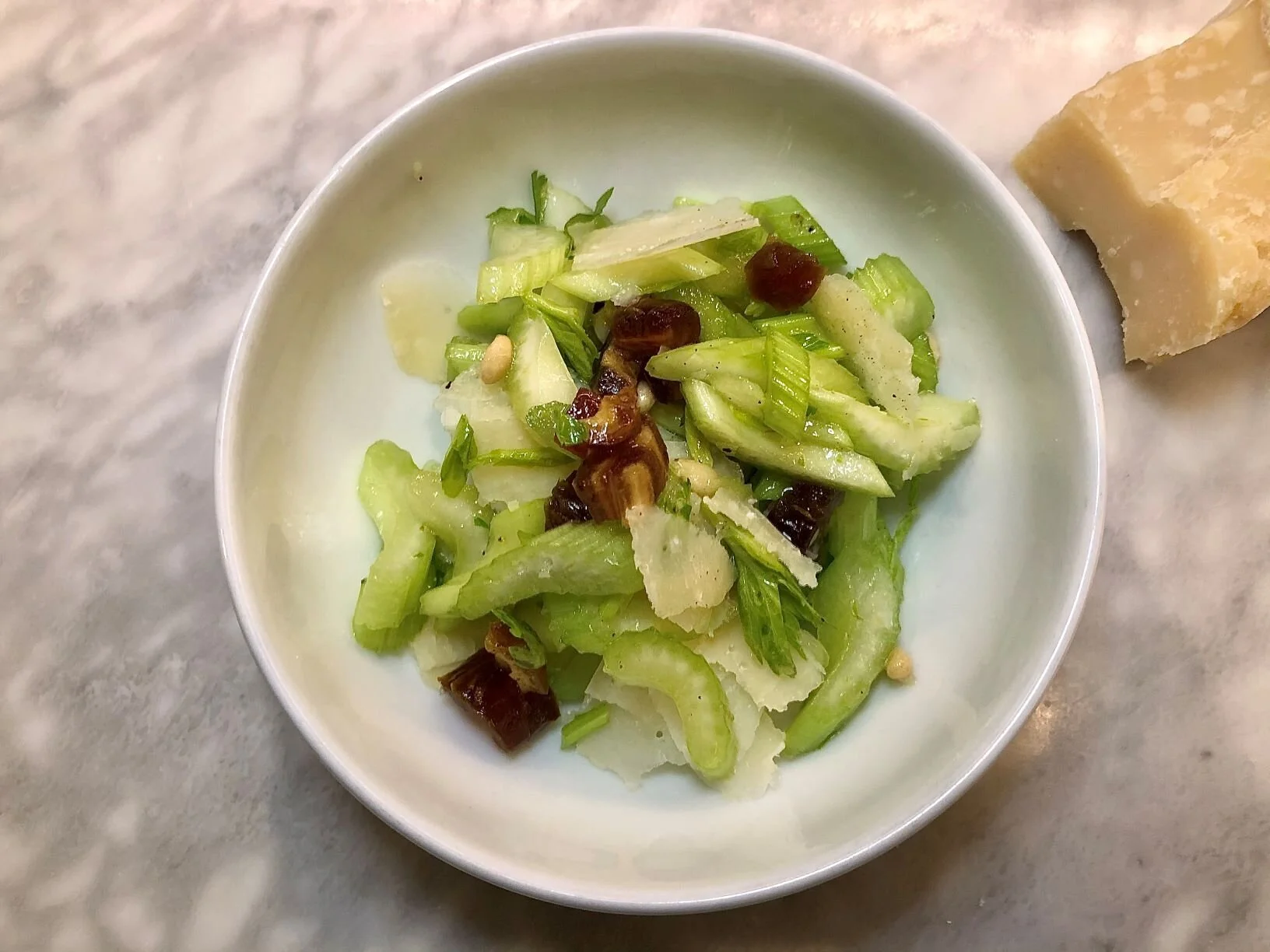 Simple Celery Date And Parmigiano Salad