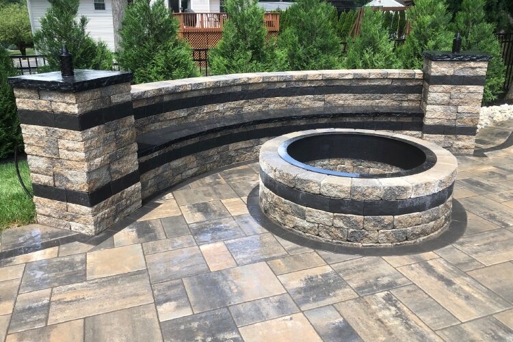 Great outdoor fireplace in Morris, Bergen and Essex County, NJ