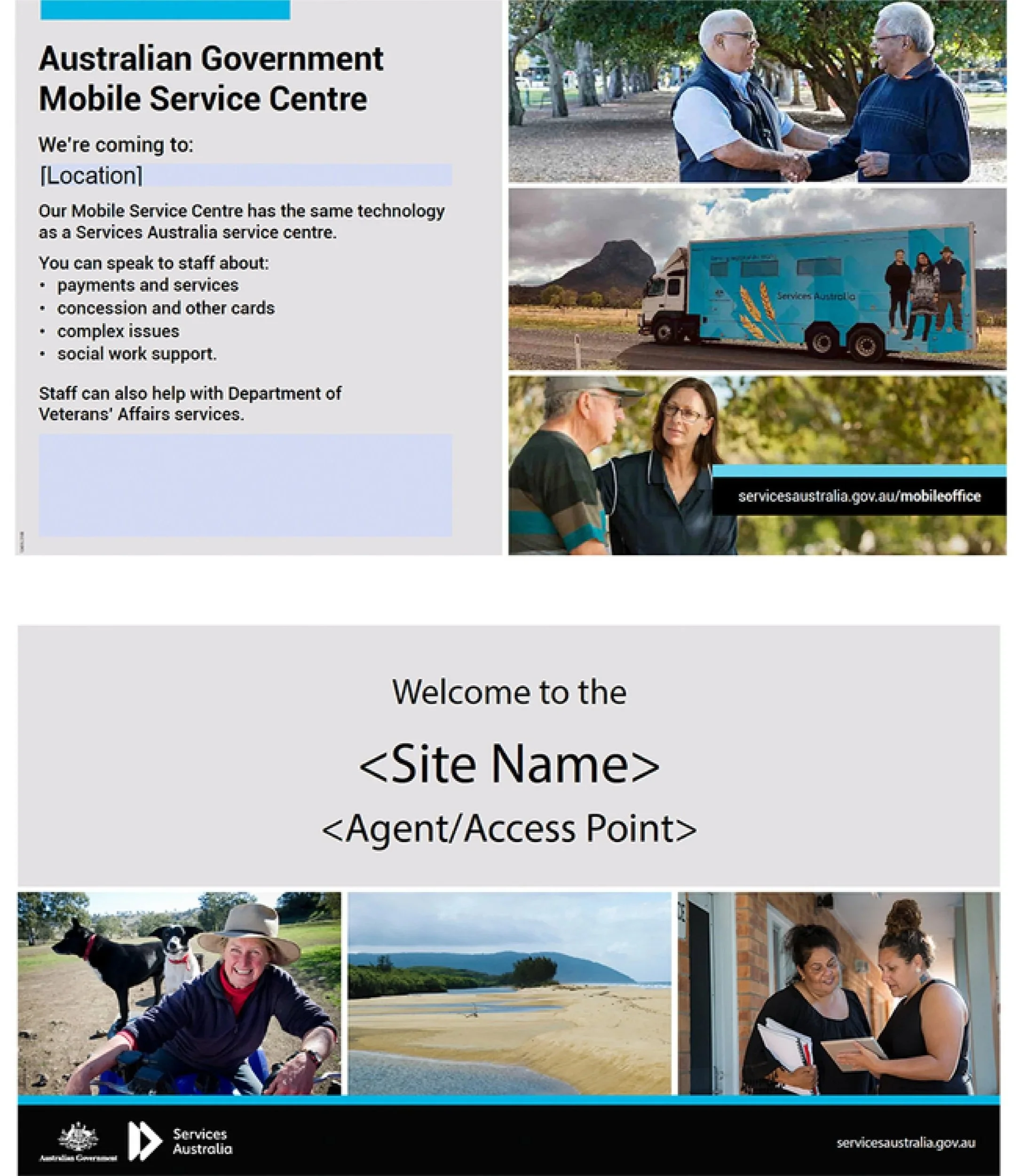 Service centre screensaver