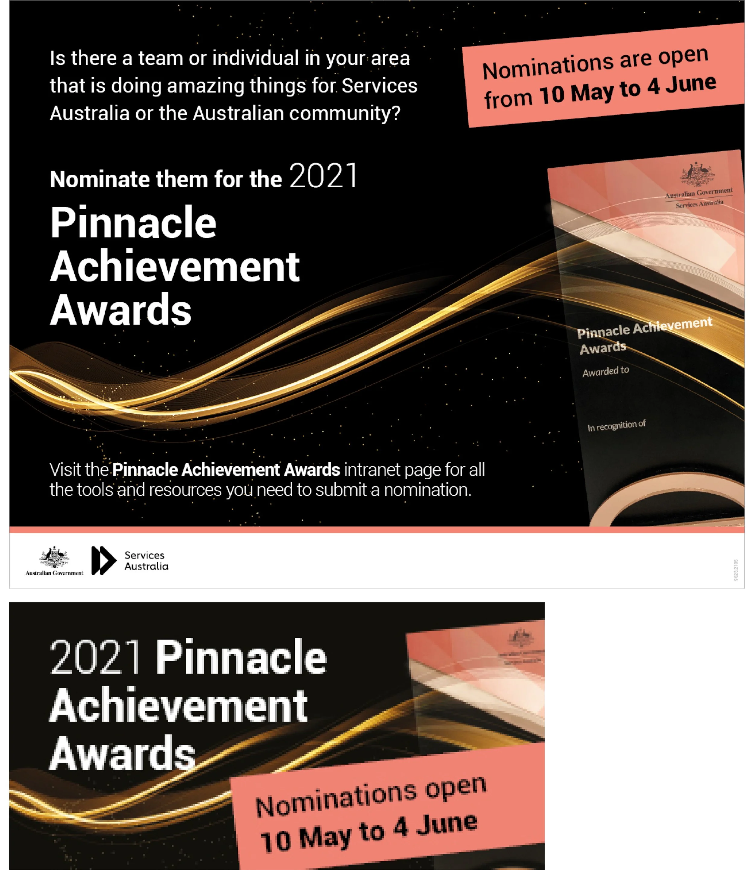 Internal screensaver and intranet thumbnail